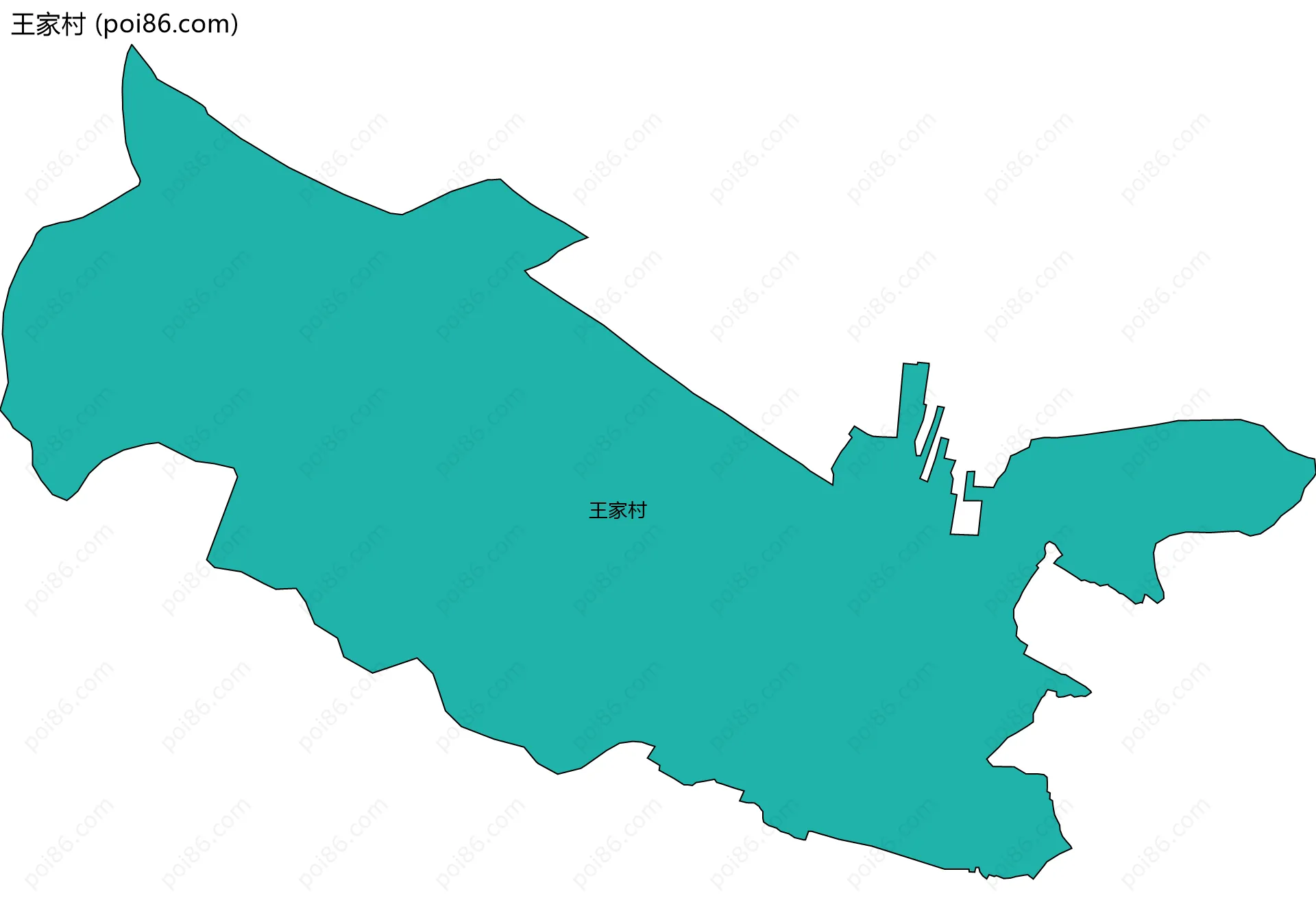 王家村边界地图