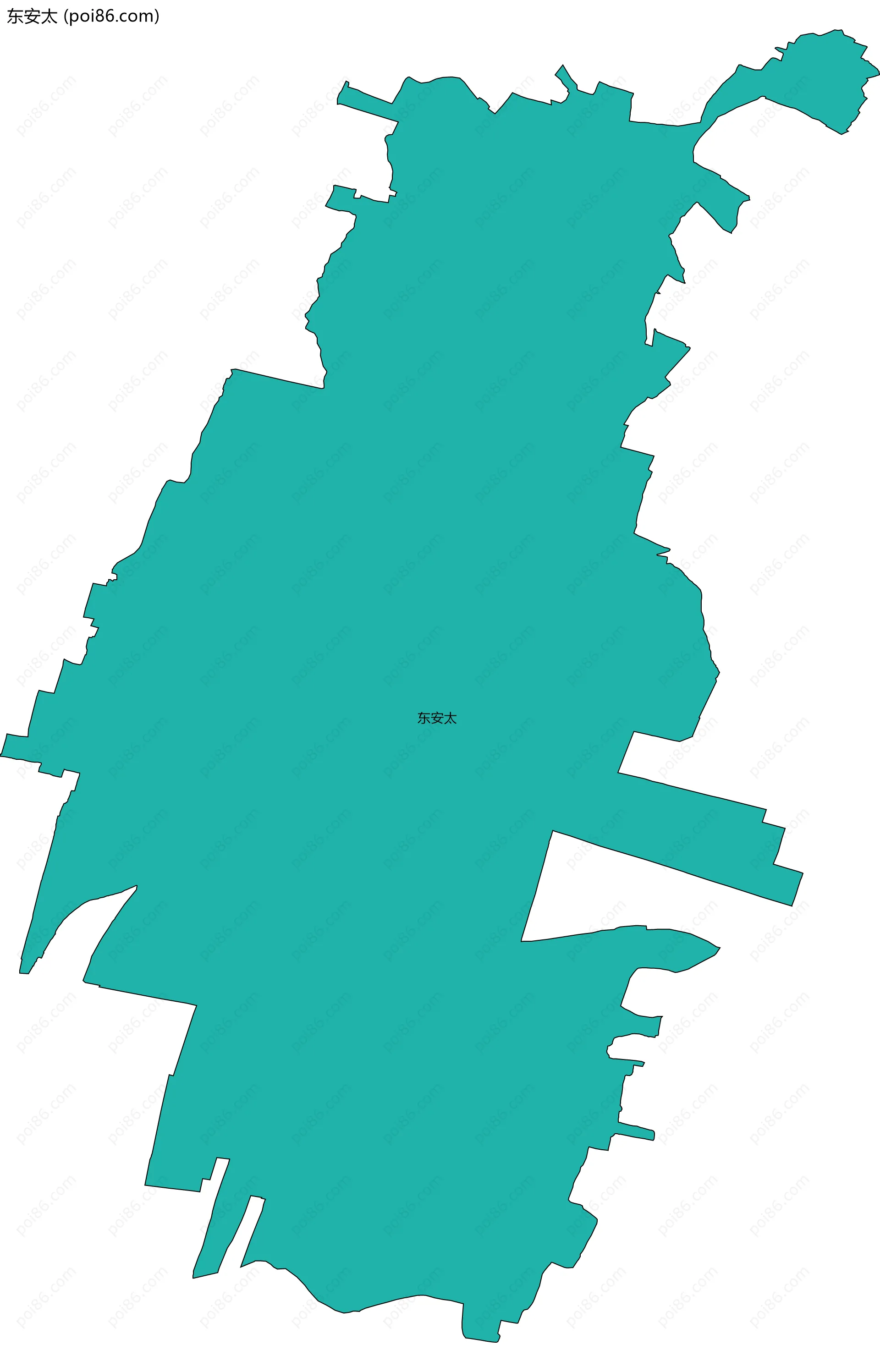 东安太边界地图