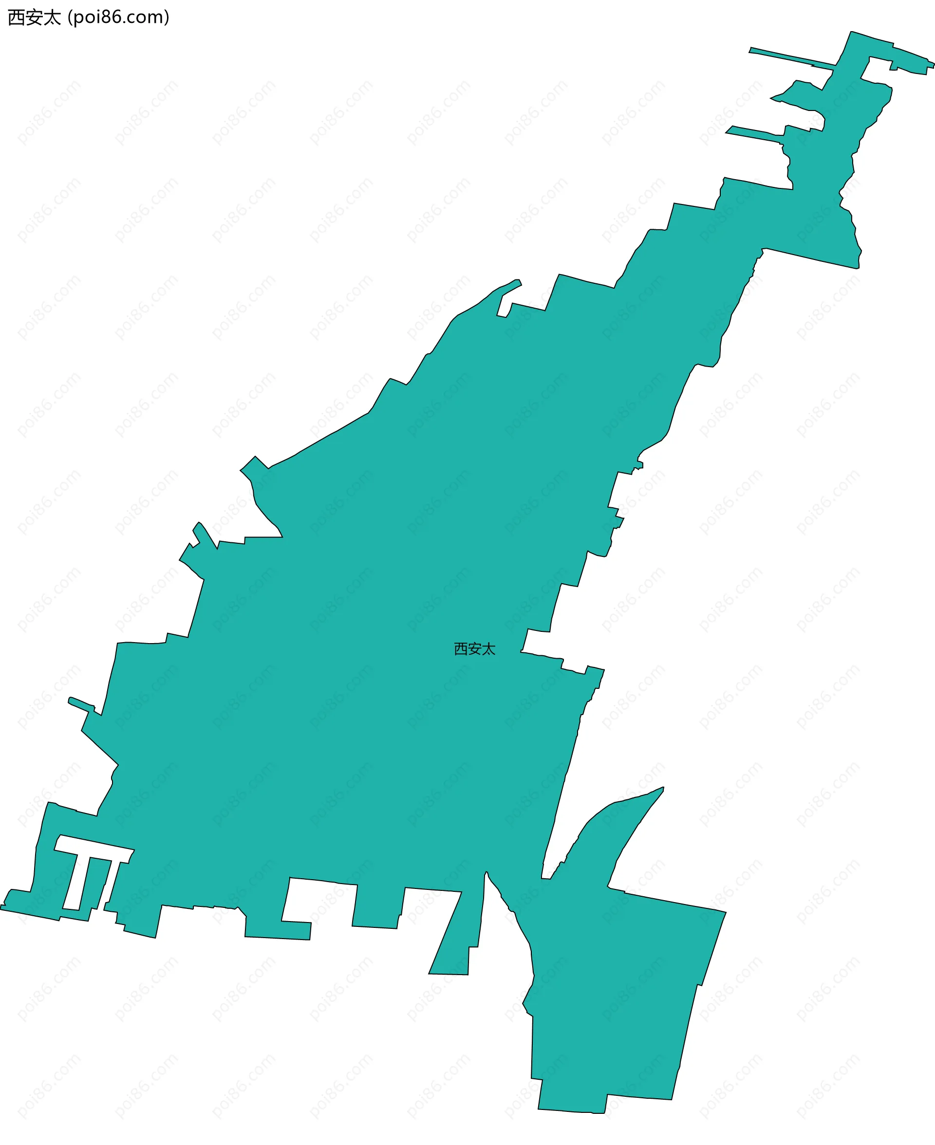 西安太边界地图