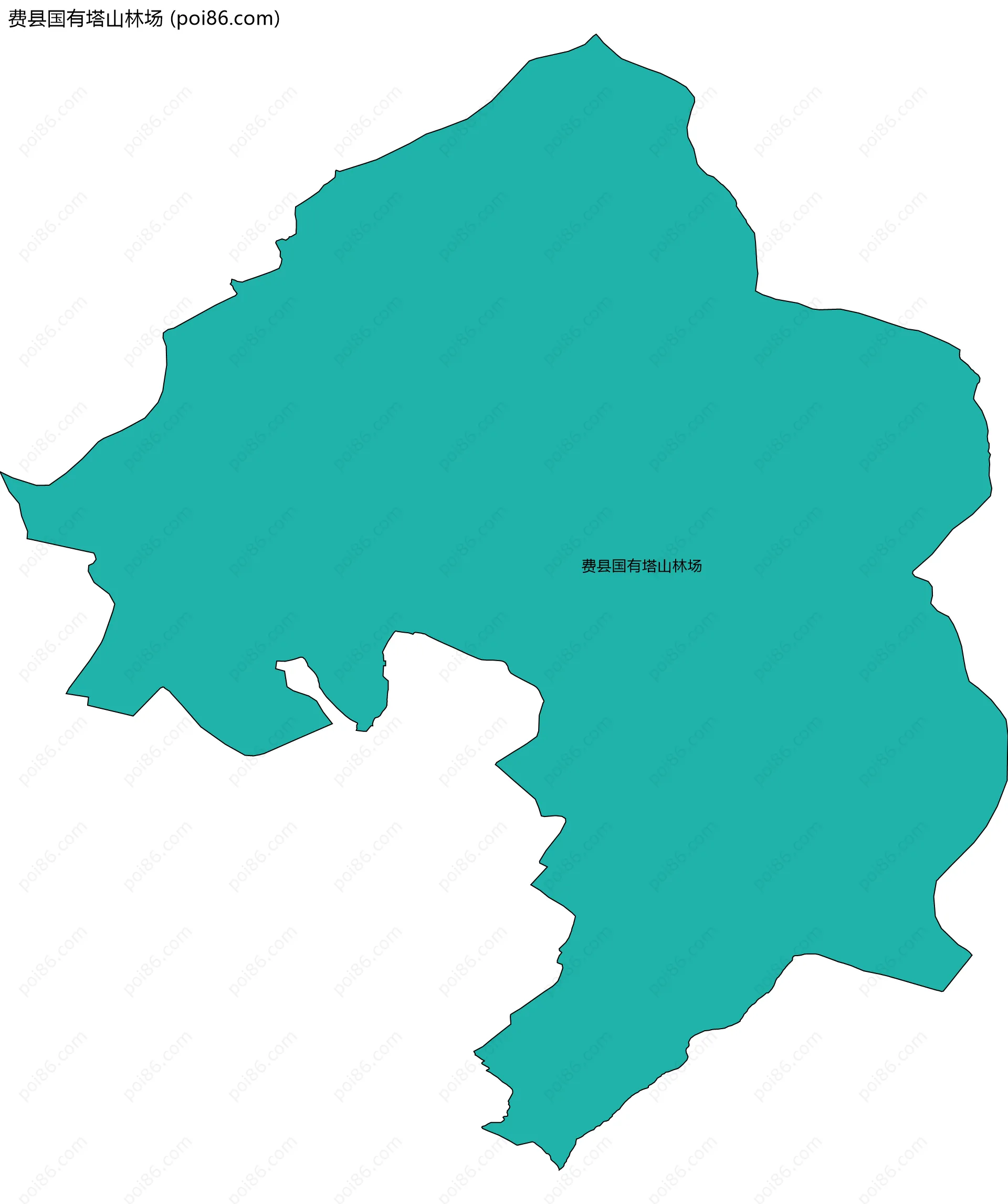 费县国有塔山林场边界地图