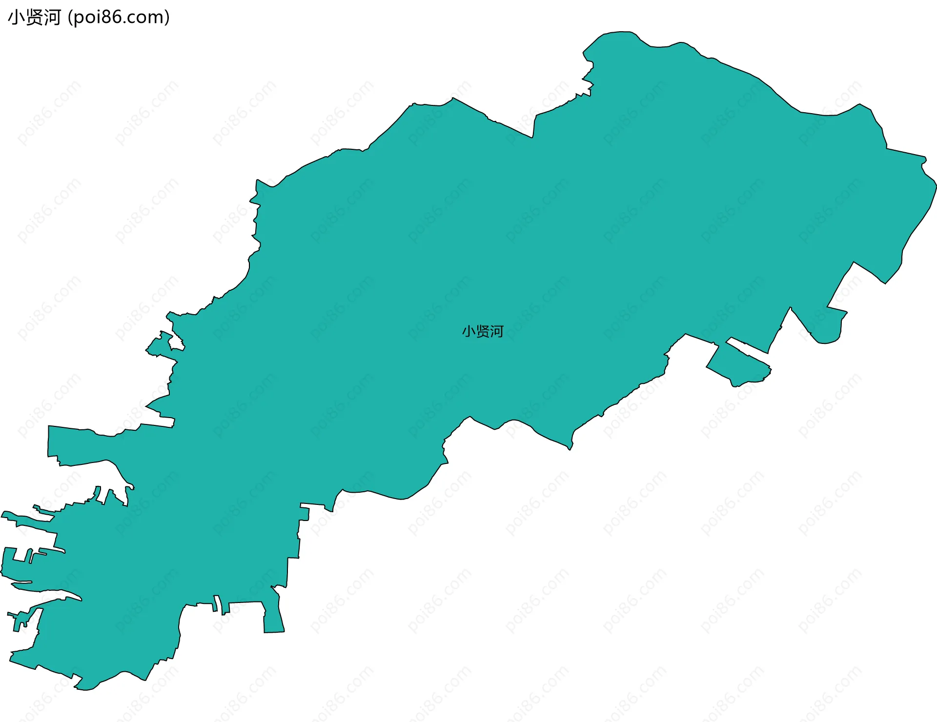 小贤河边界地图