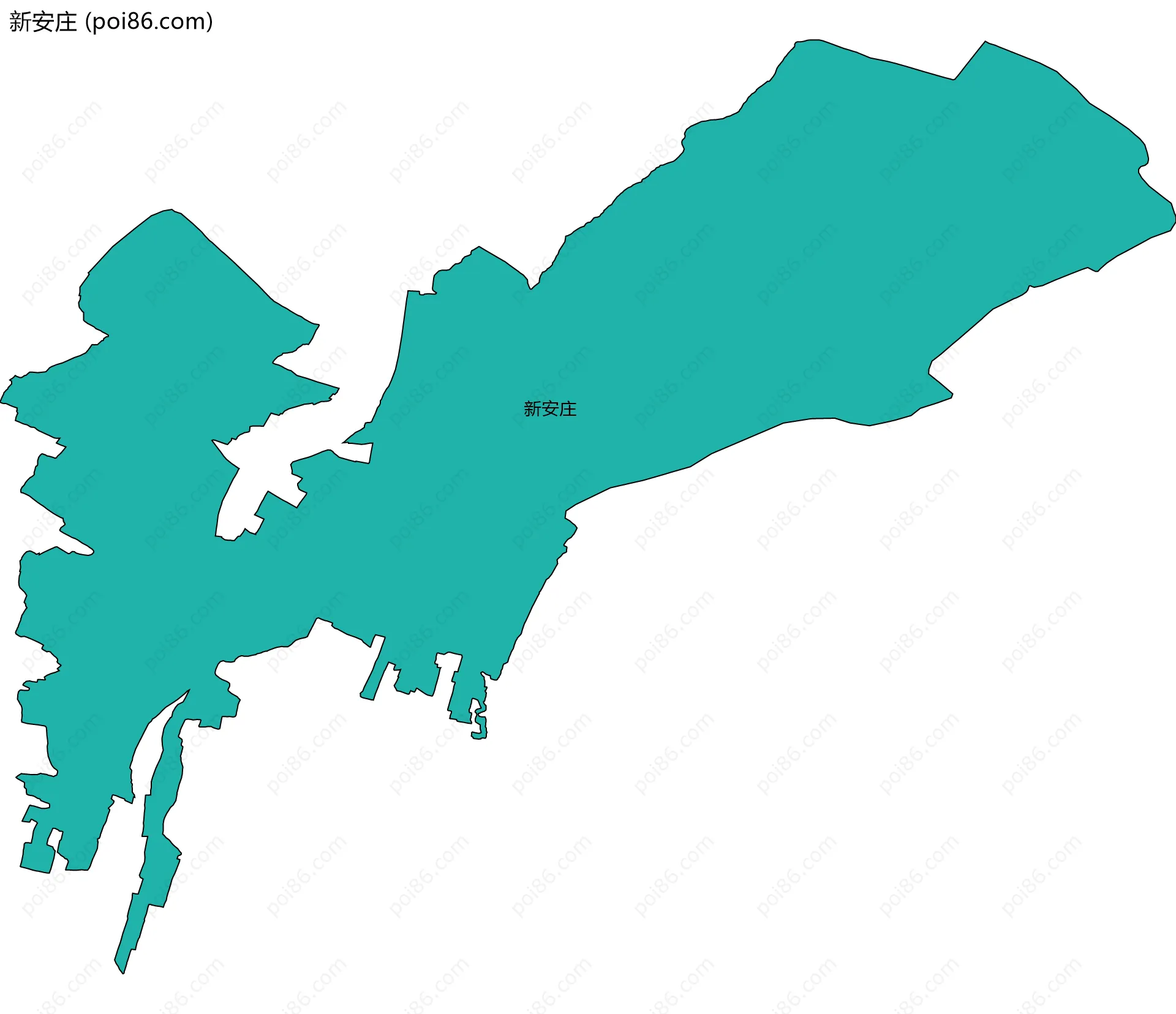 新安庄边界地图