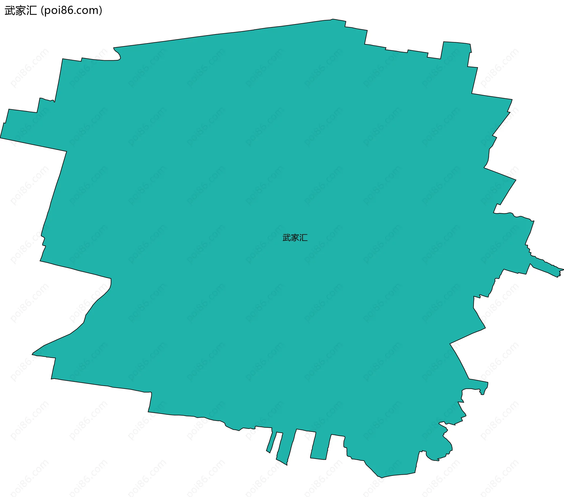 武家汇边界地图