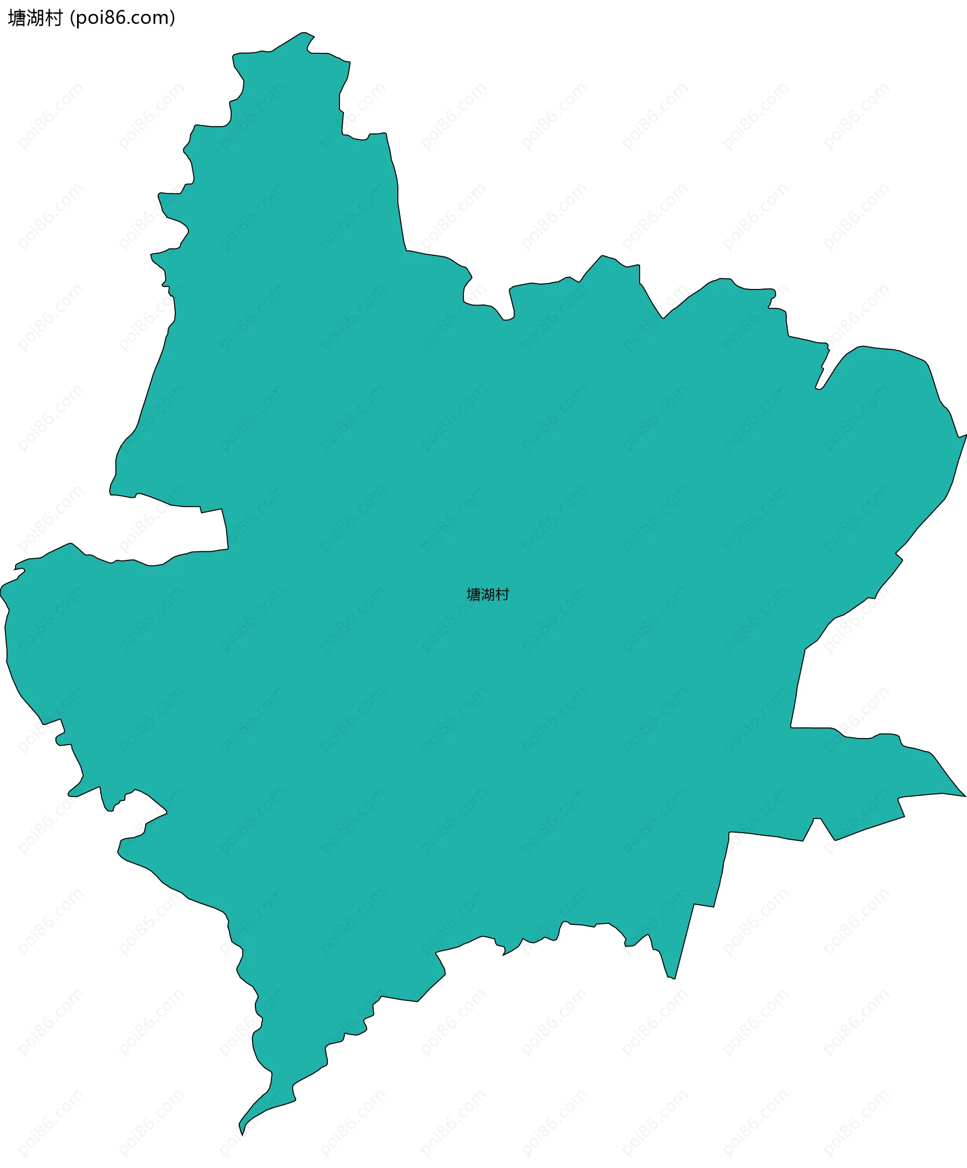 塘湖村边界地图