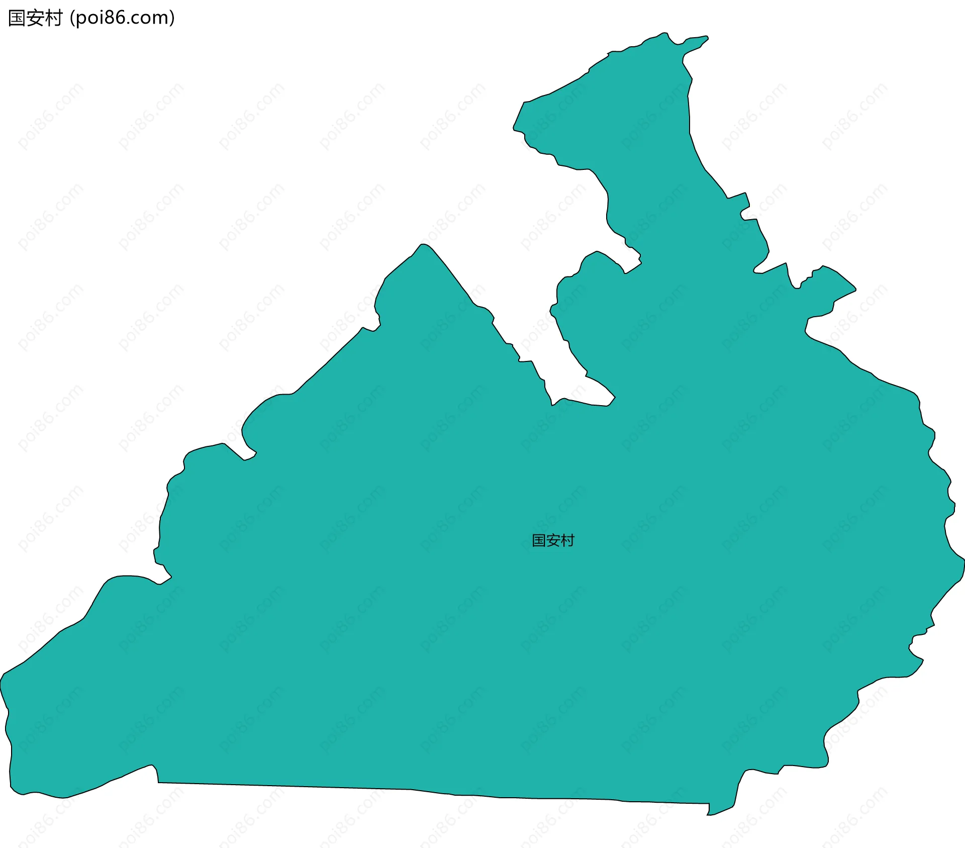 国安村边界地图