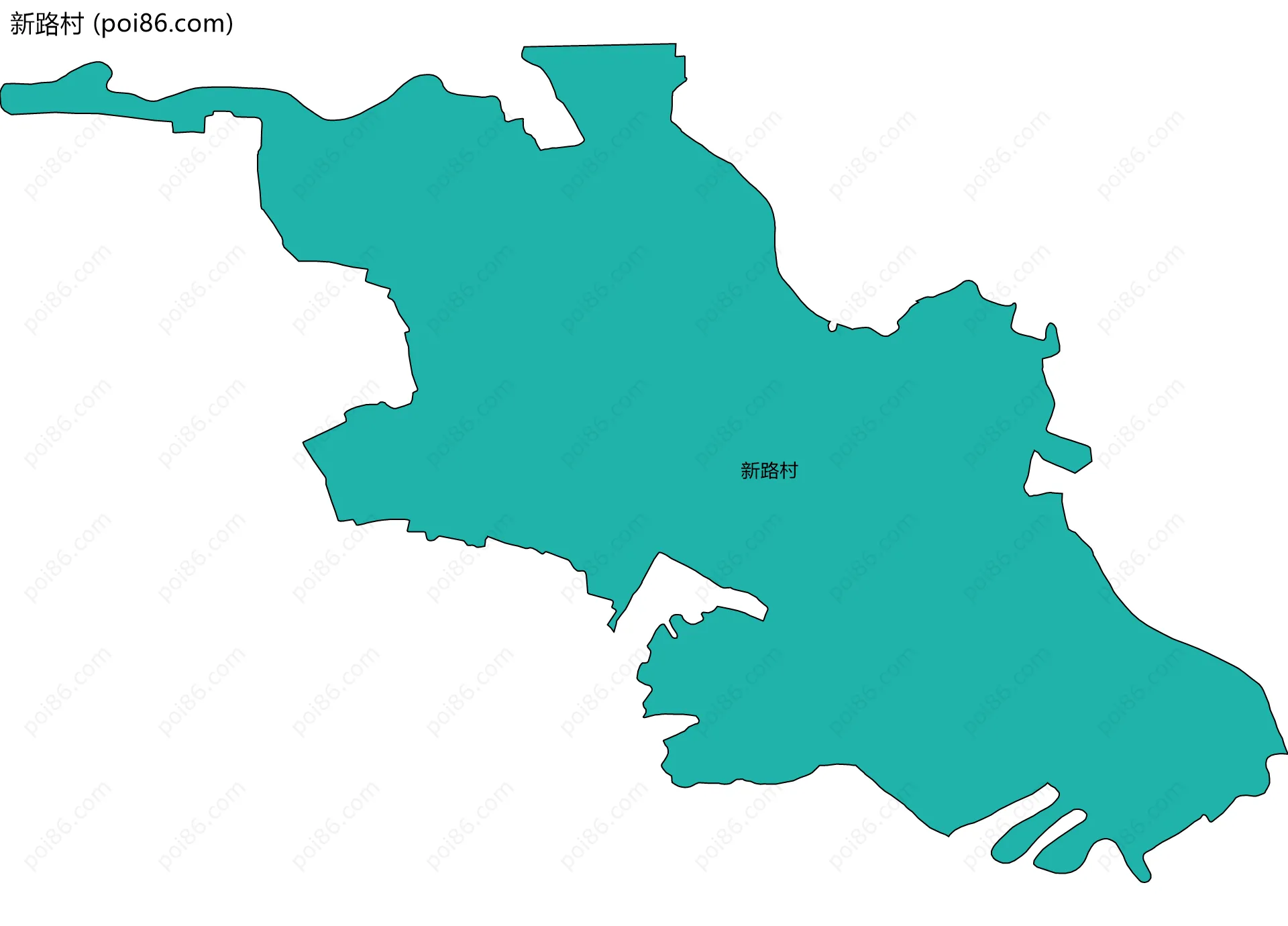 新路村边界地图