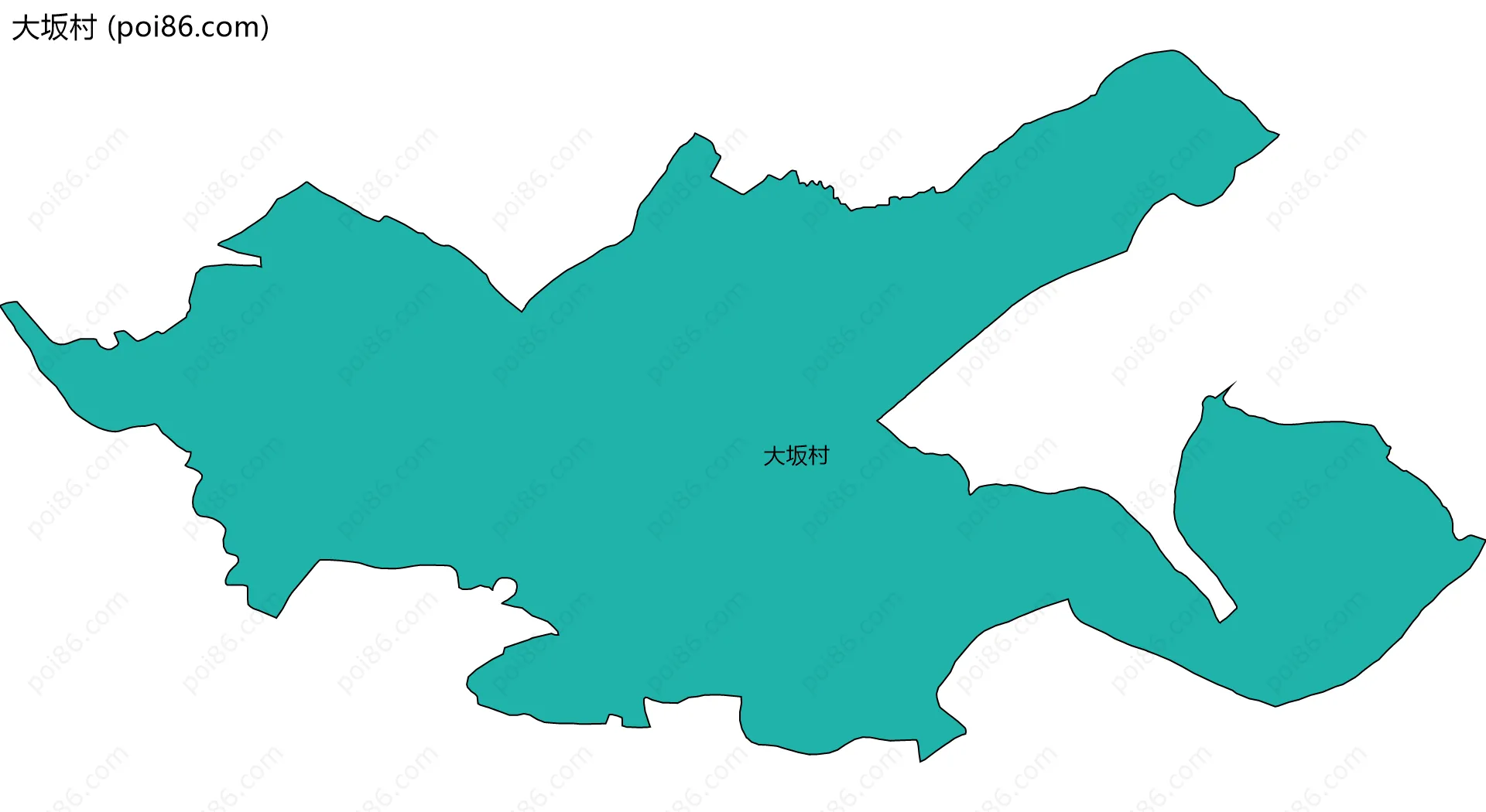 大坂村边界地图