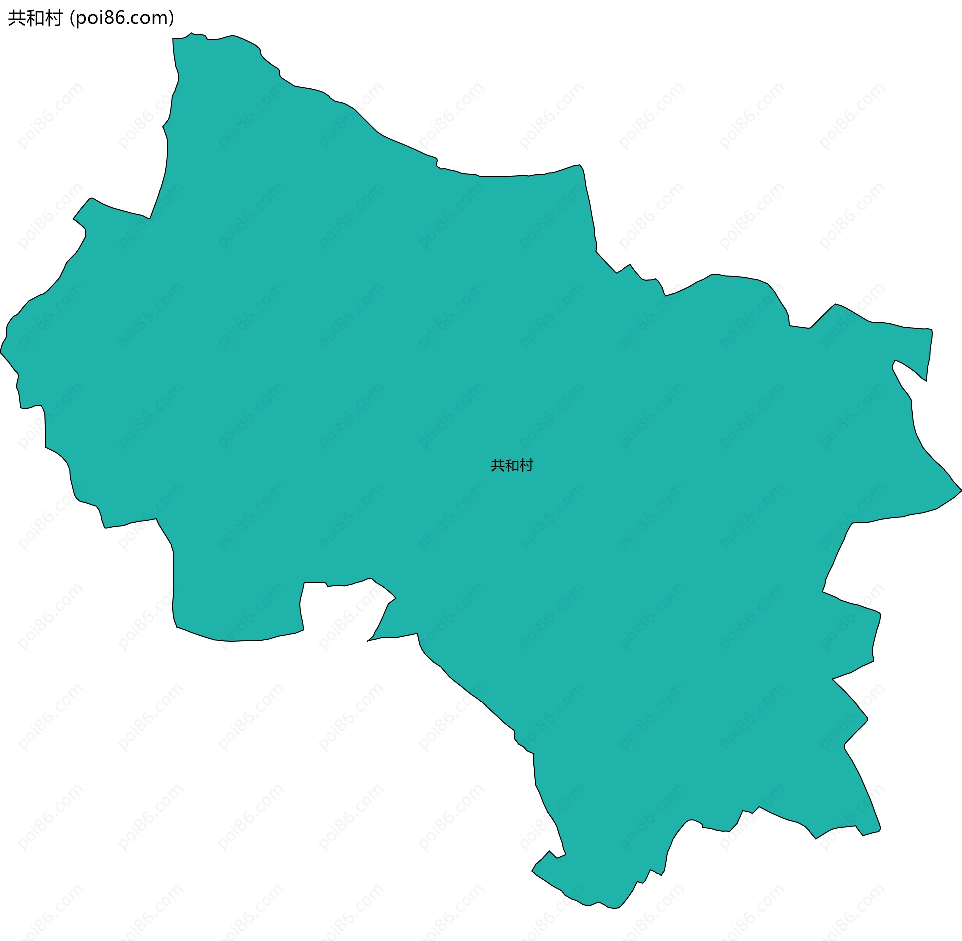 共和村边界地图