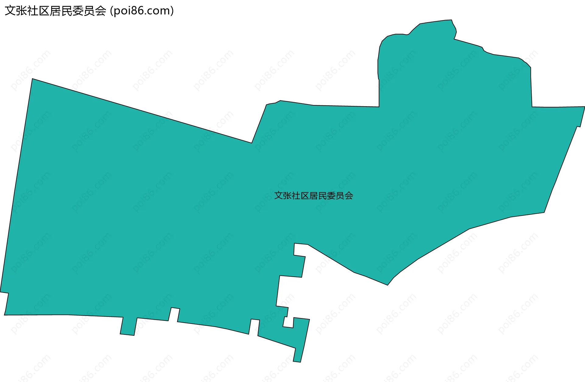 文张社区居民委员会边界地图