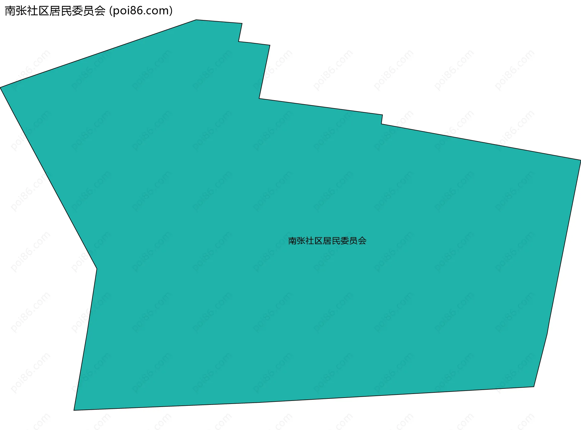 南张社区居民委员会边界地图