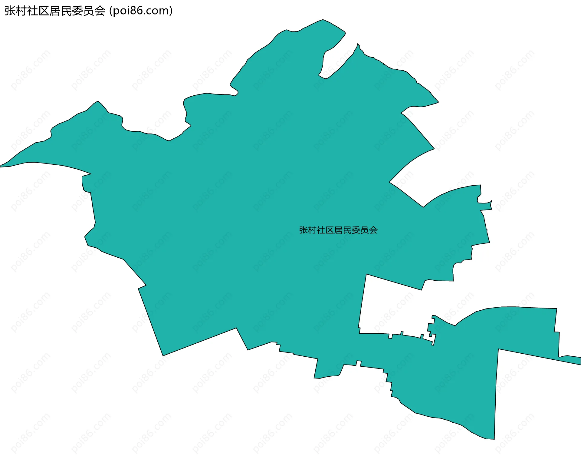 张村社区居民委员会边界地图