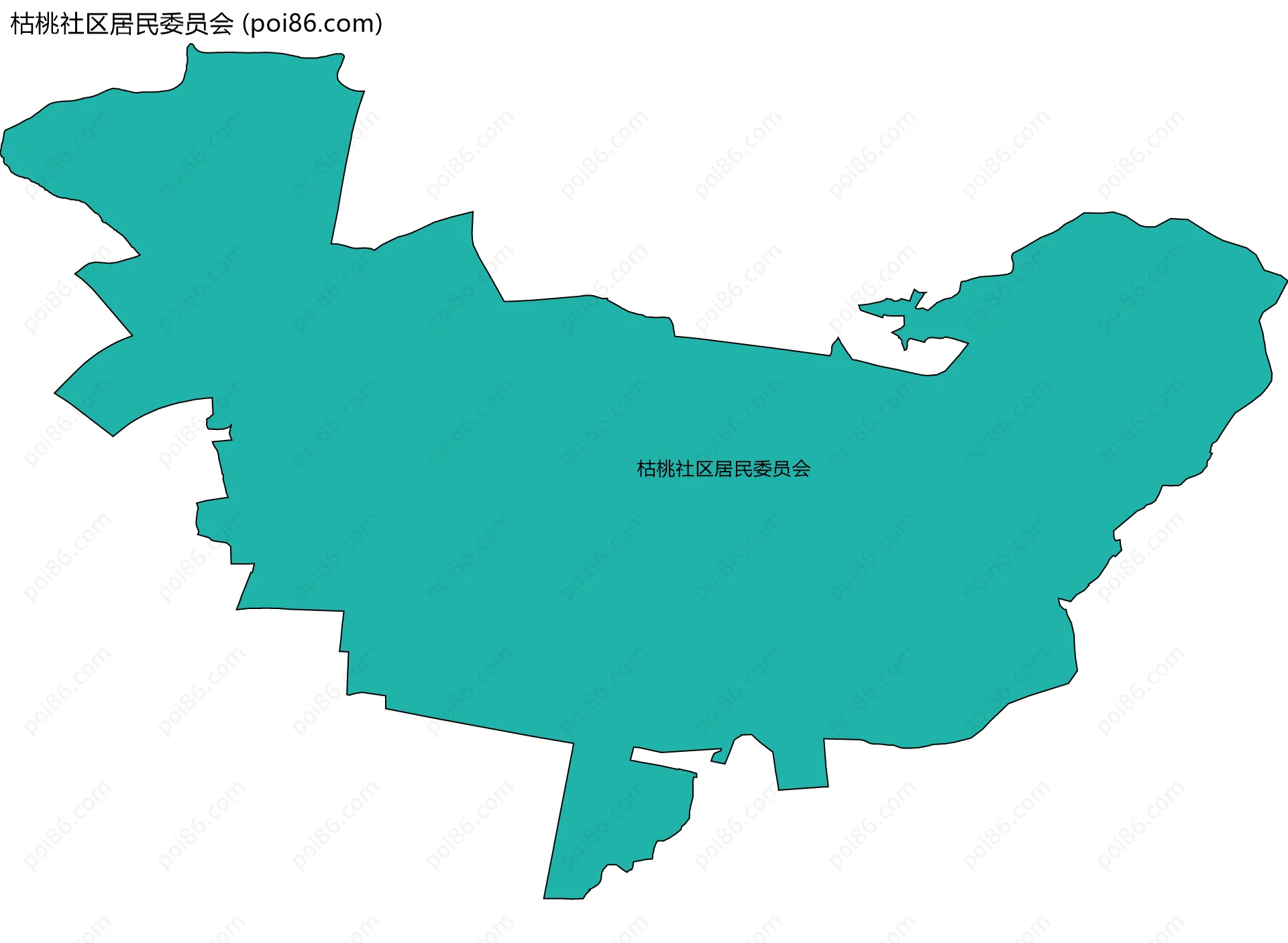 枯桃社区居民委员会边界地图