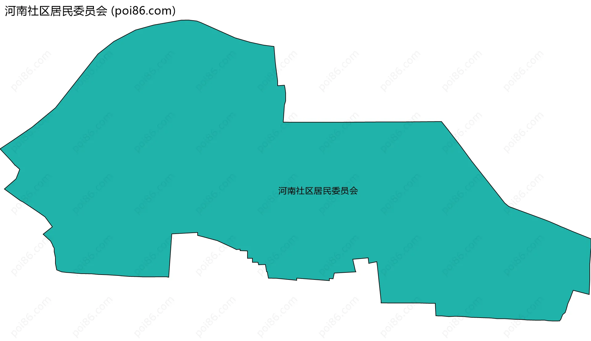 河南社区居民委员会边界地图
