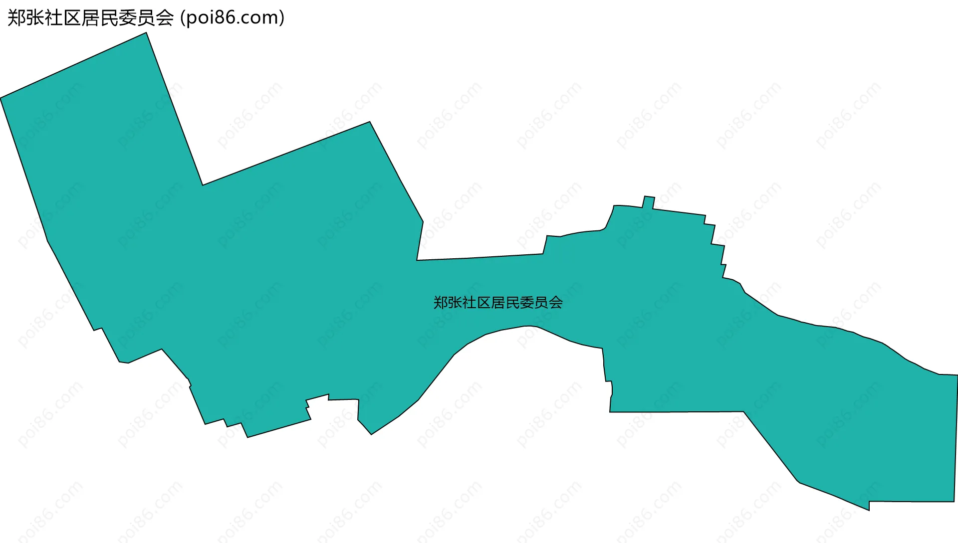 郑张社区居民委员会边界地图