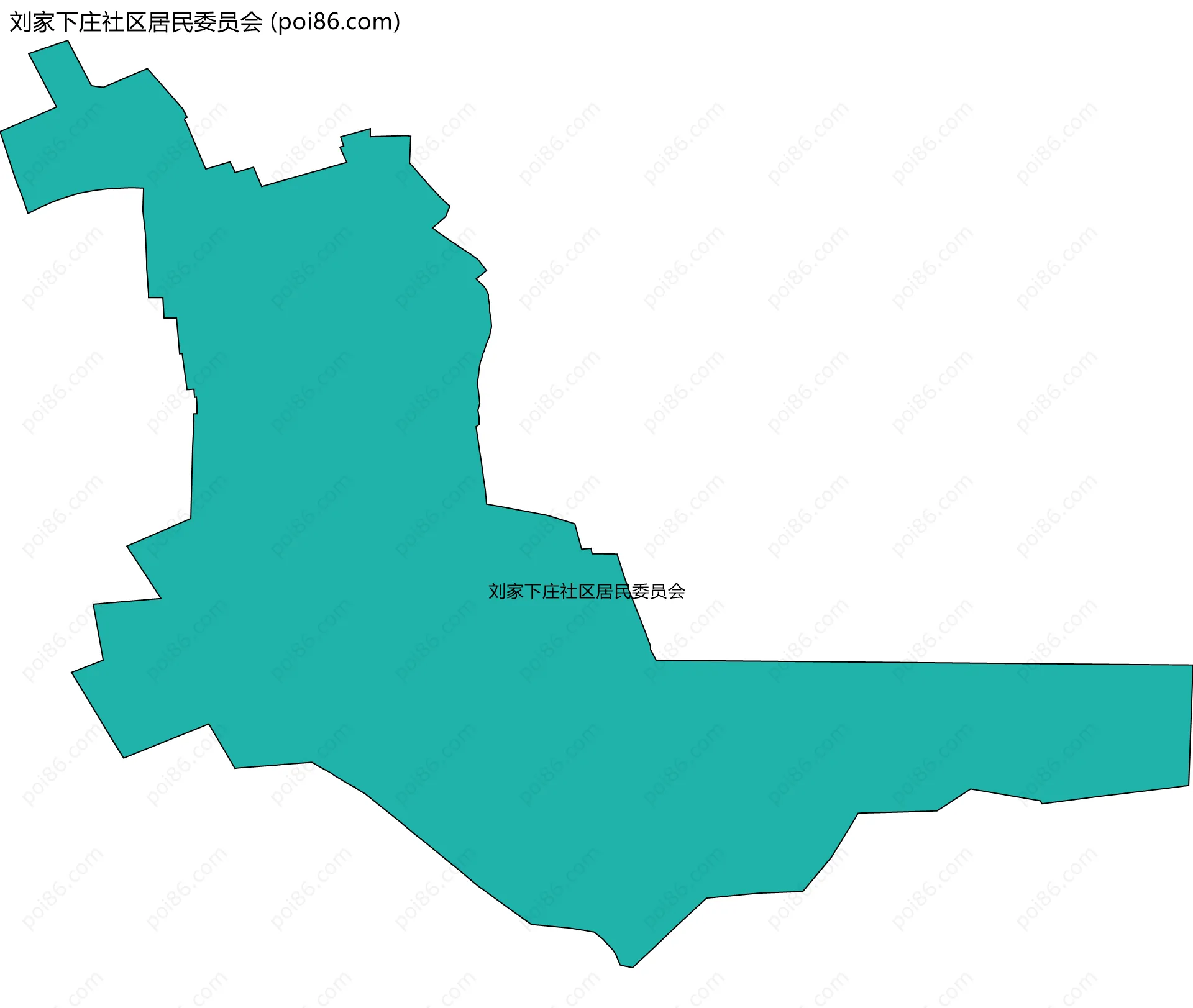 刘家下庄社区居民委员会边界地图