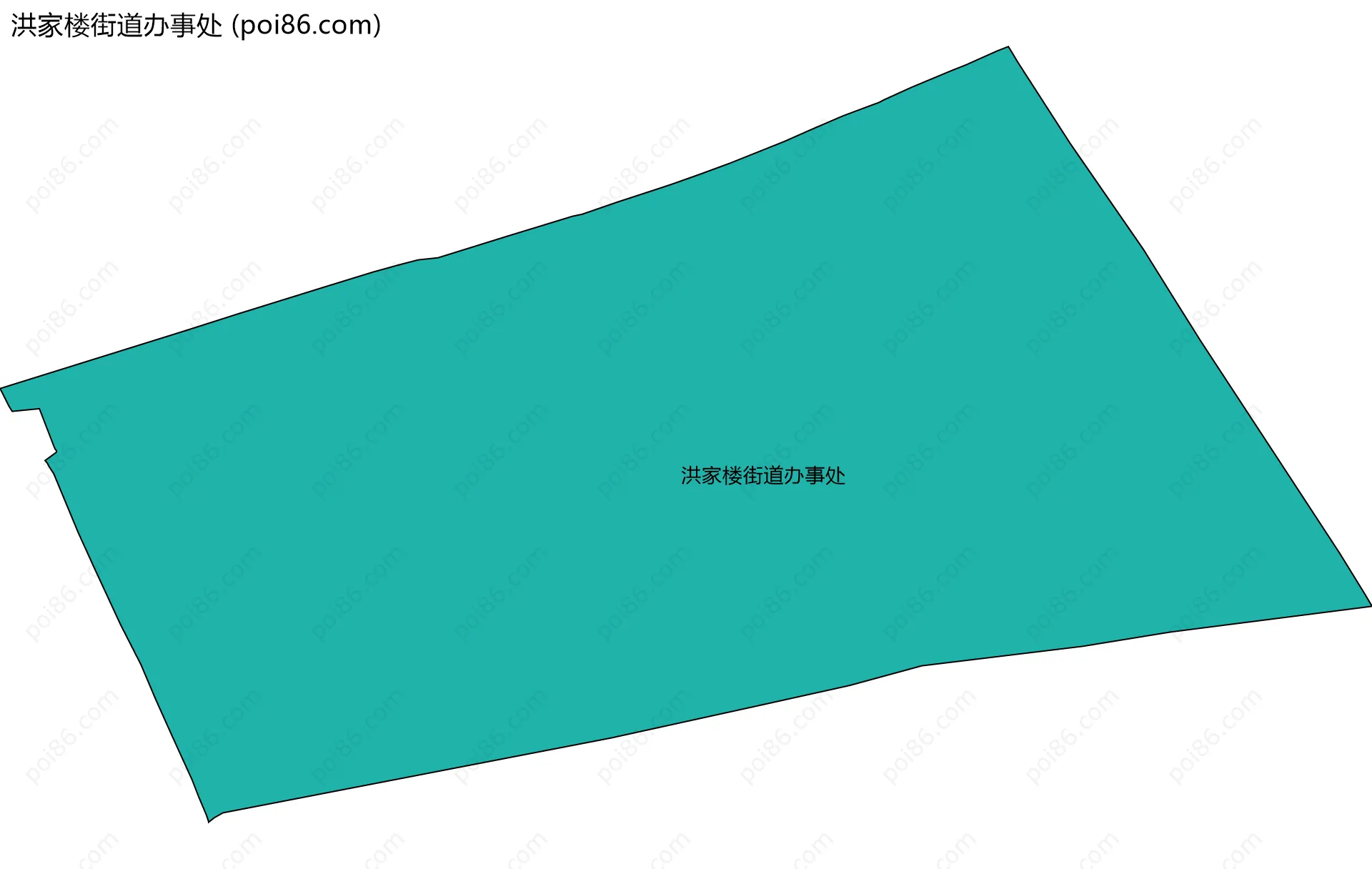 洪家楼街道办事处边界地图(五级行政区划)