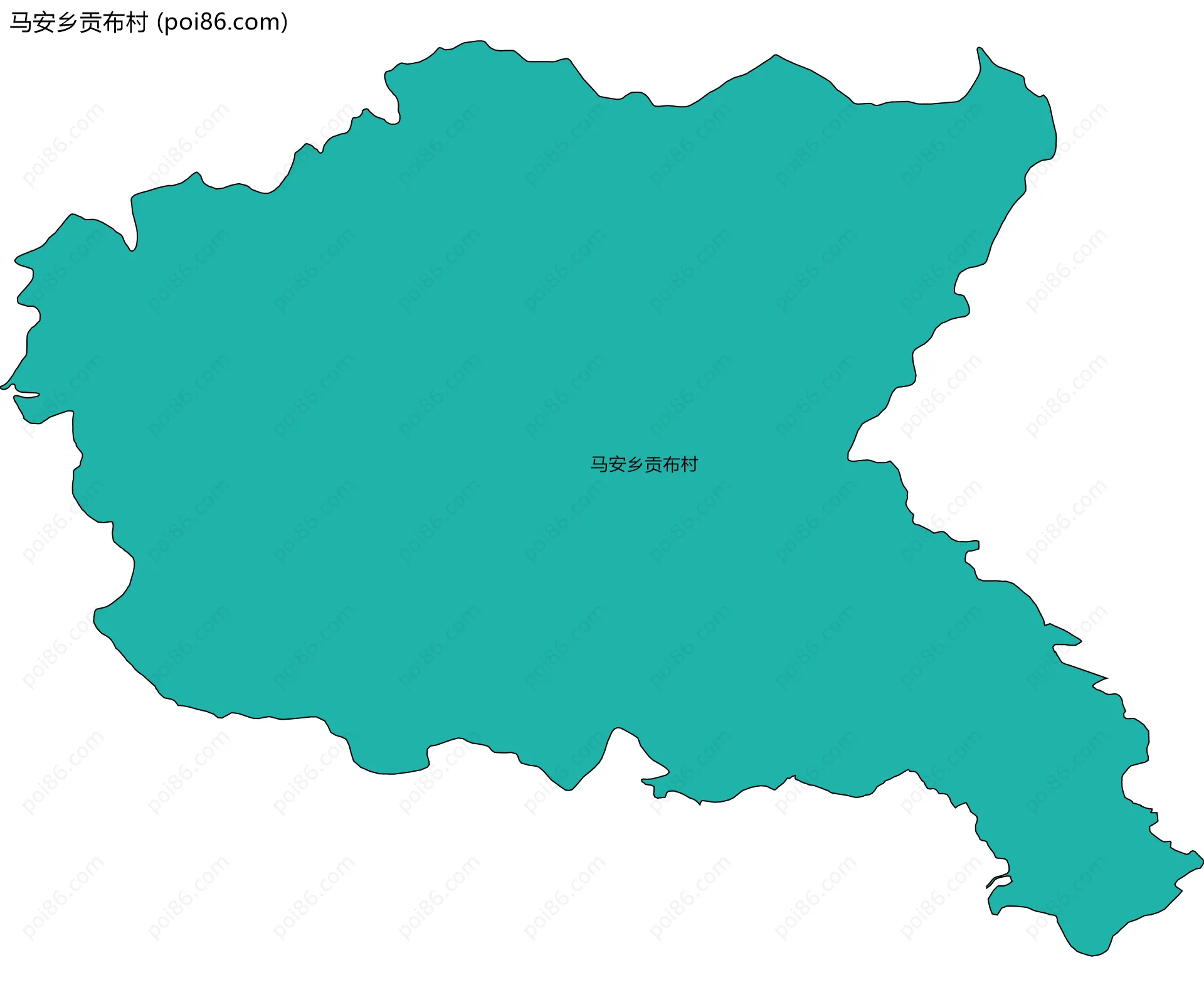 马安乡贡布村边界地图