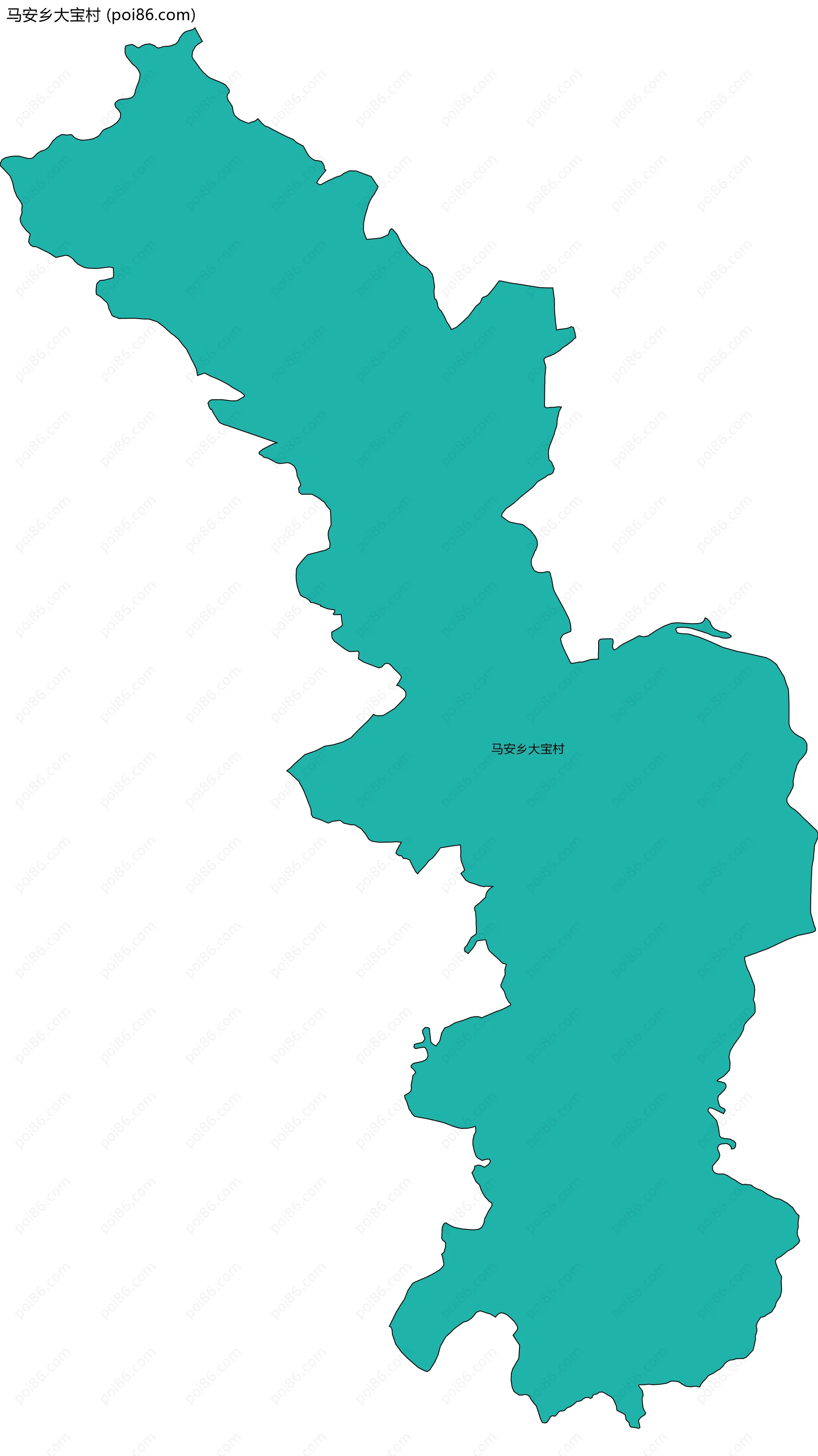 马安乡大宝村边界地图