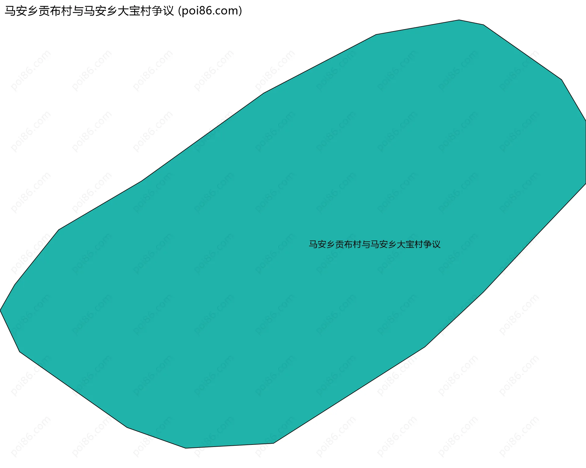 马安乡贡布村与马安乡大宝村争议边界地图