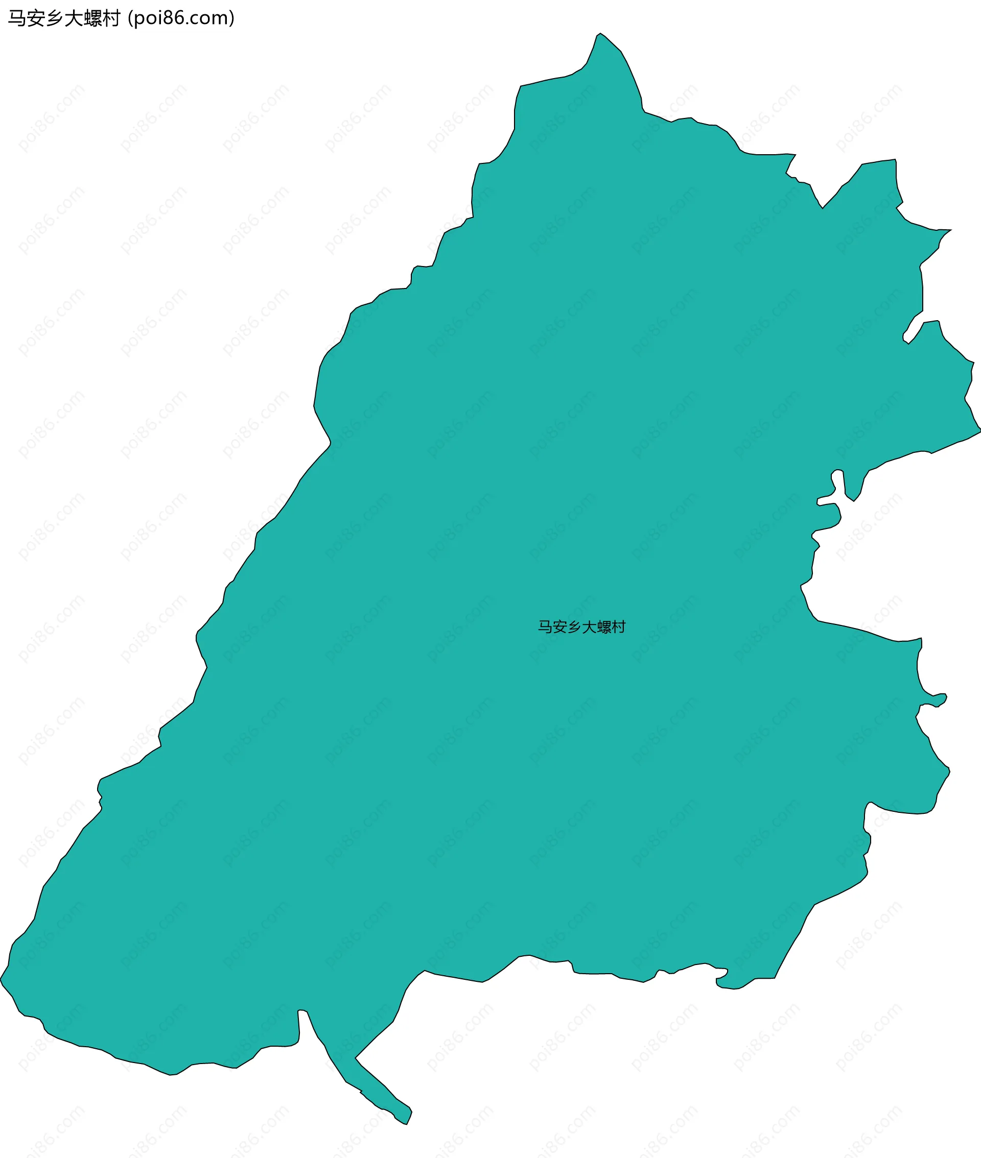 马安乡大螺村边界地图