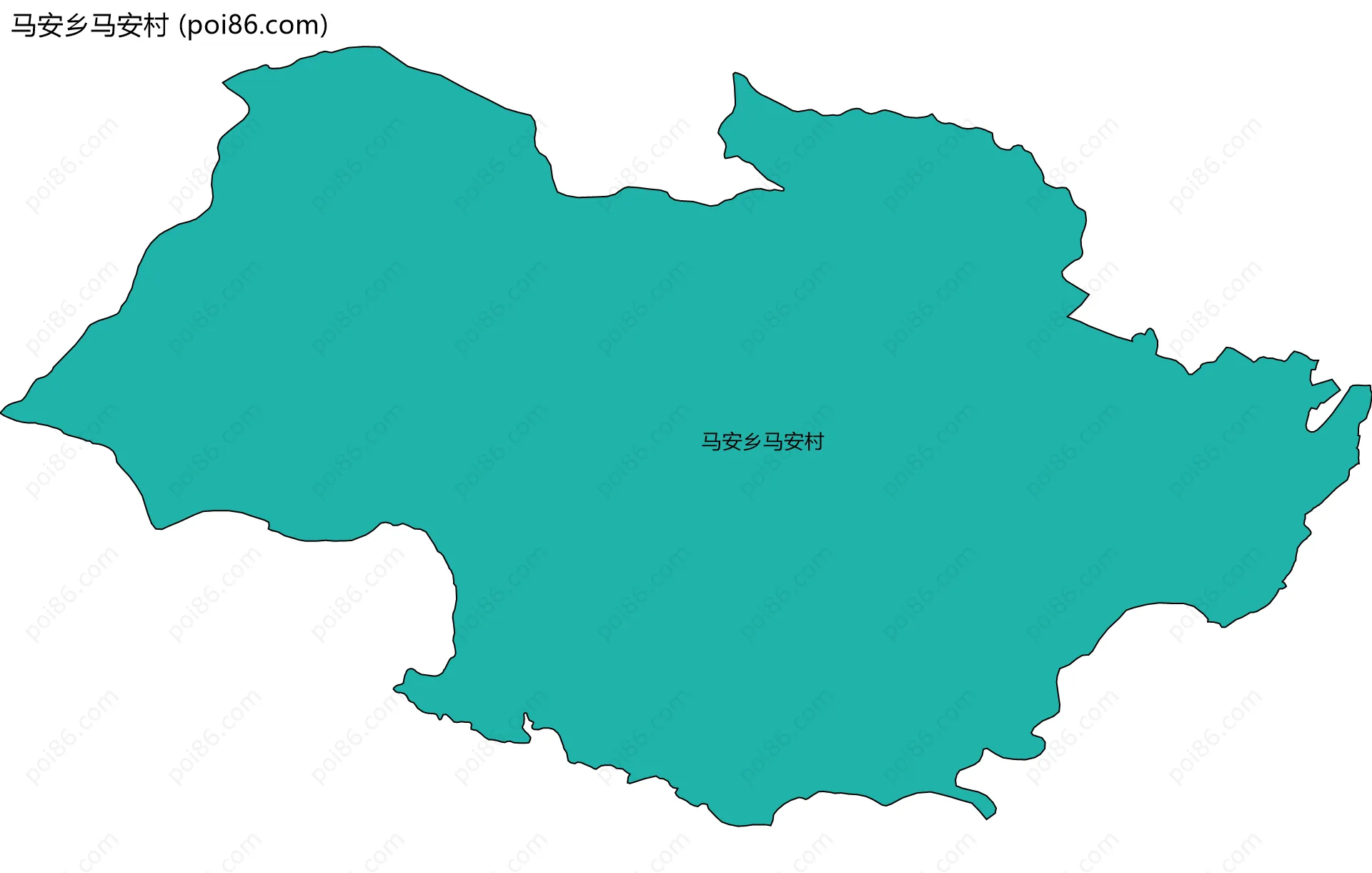 马安乡马安村边界地图