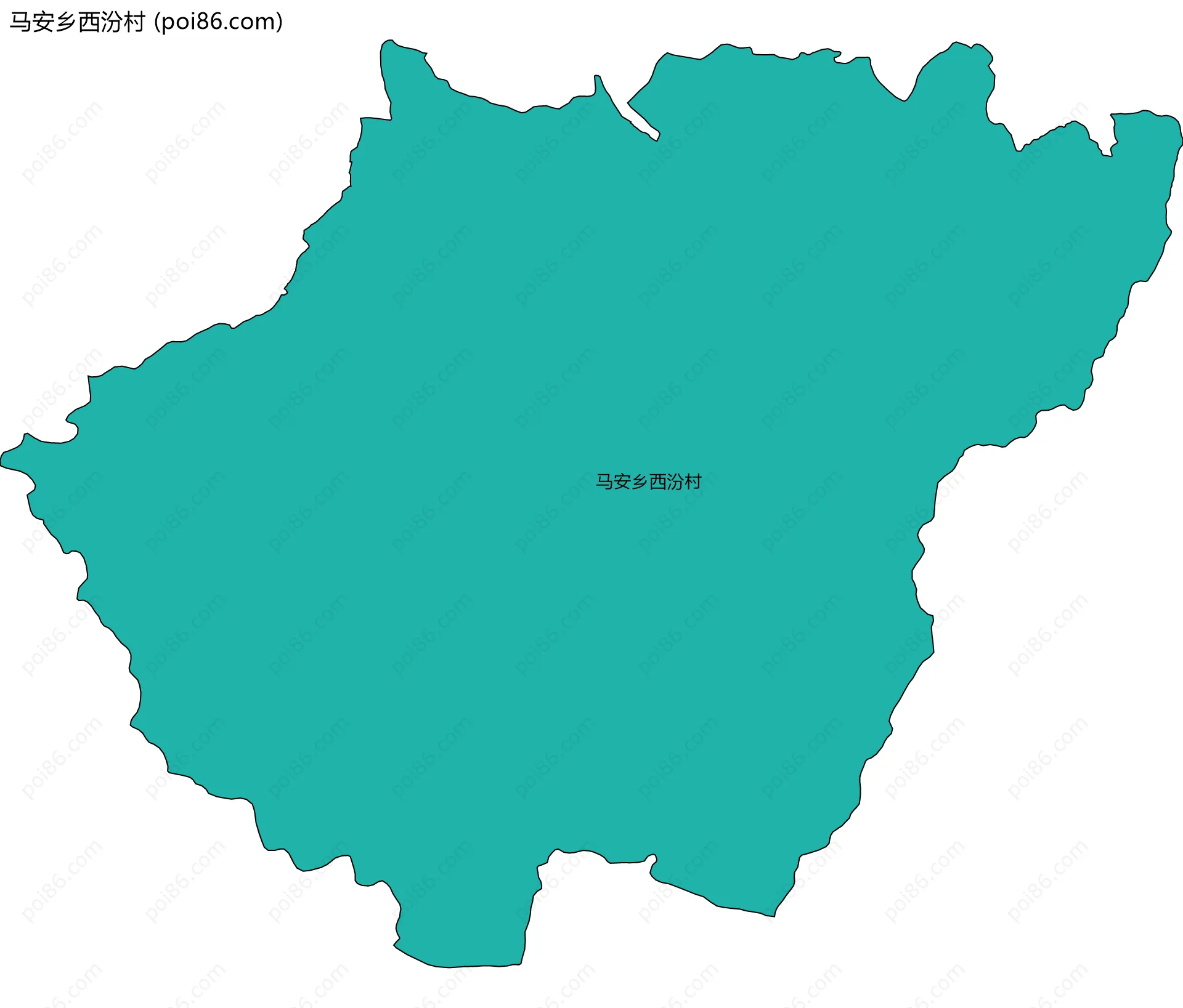 马安乡西汾村边界地图