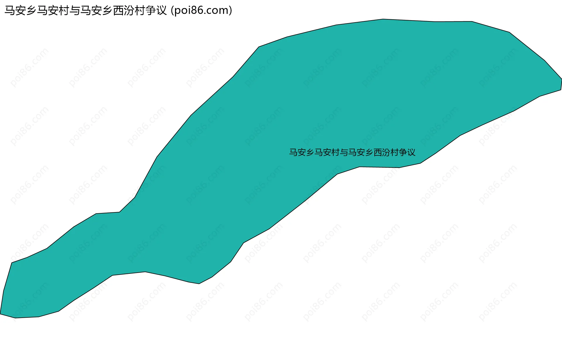 马安乡马安村与马安乡西汾村争议边界地图