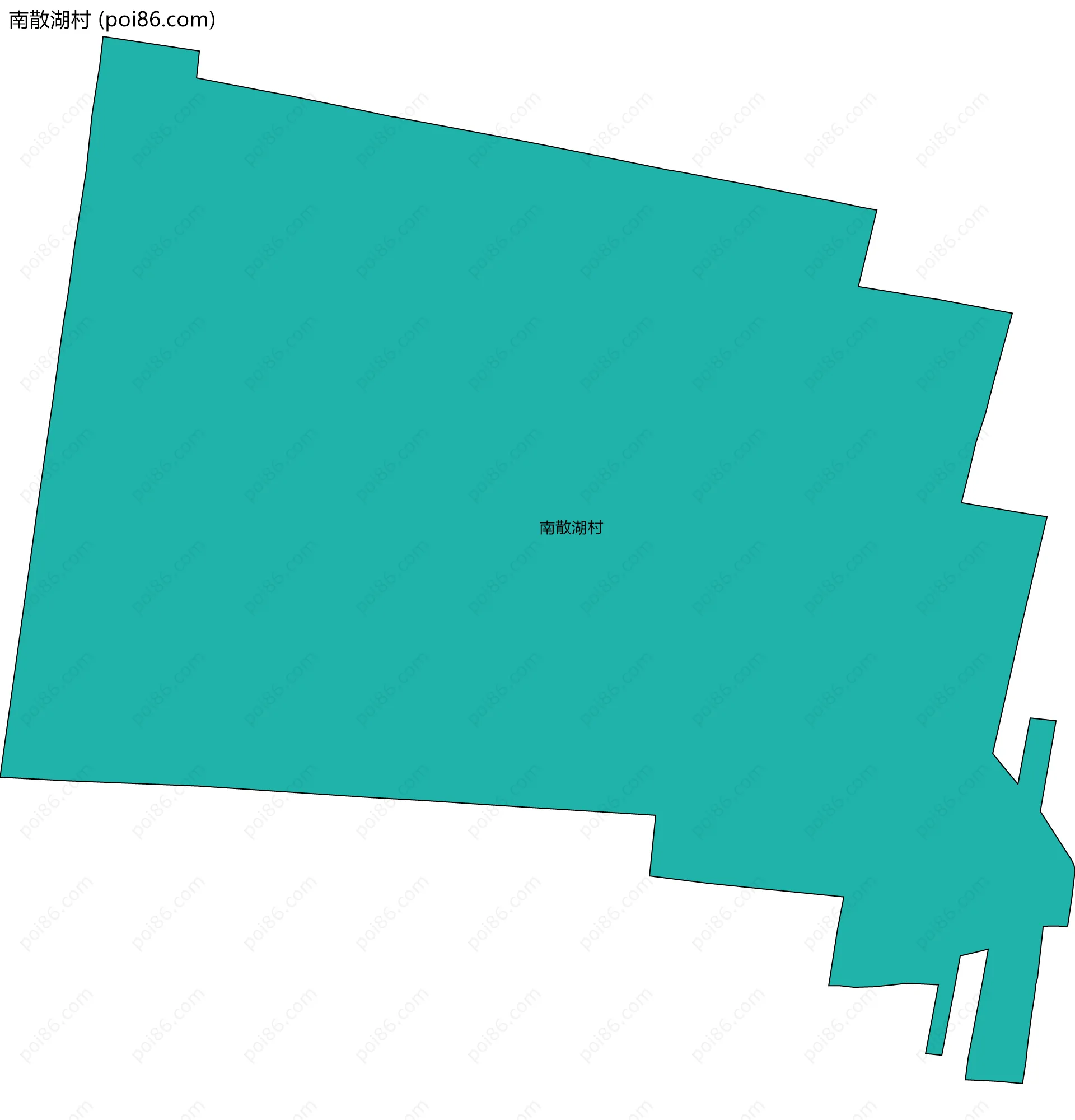 南散湖村边界地图