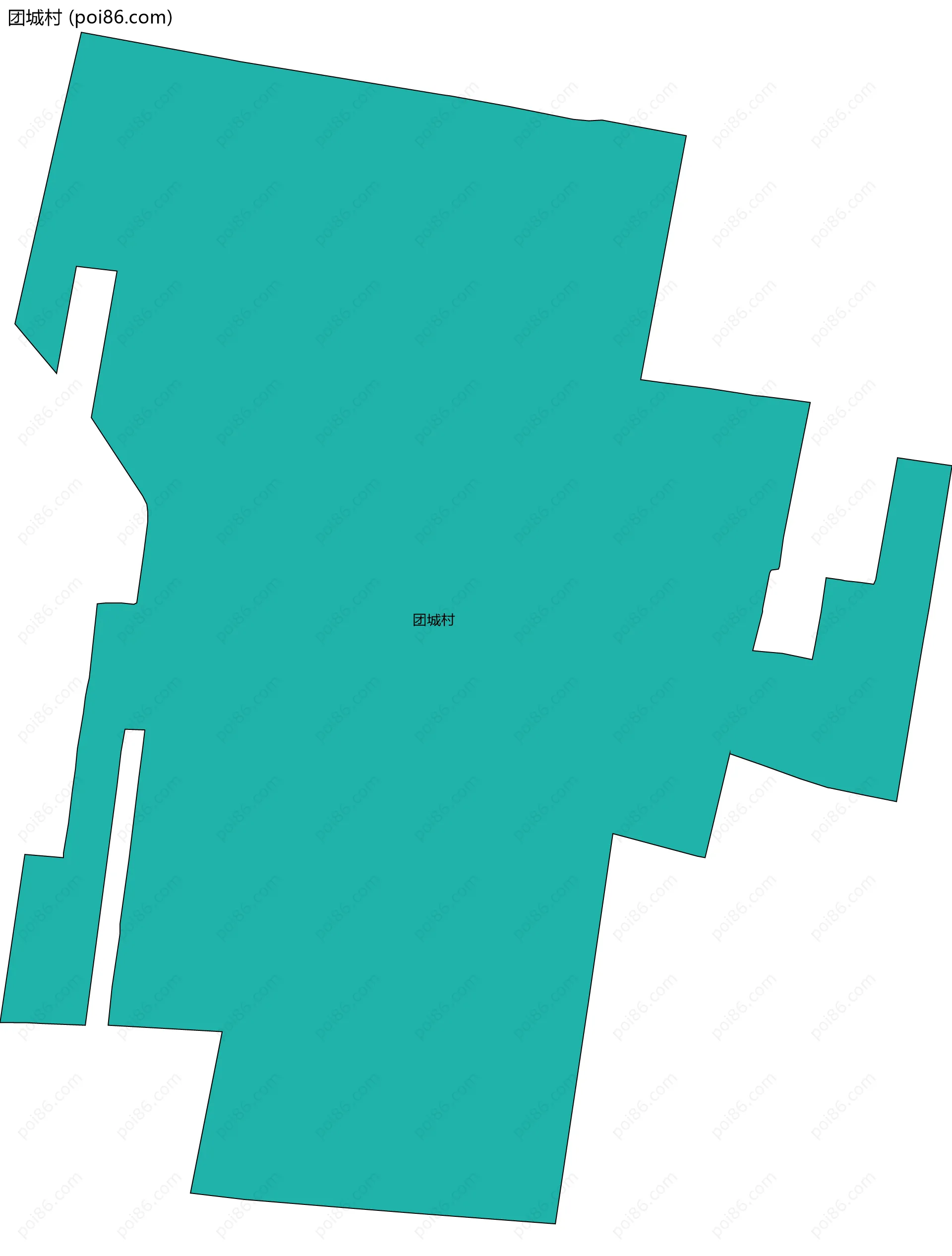 团城村边界地图