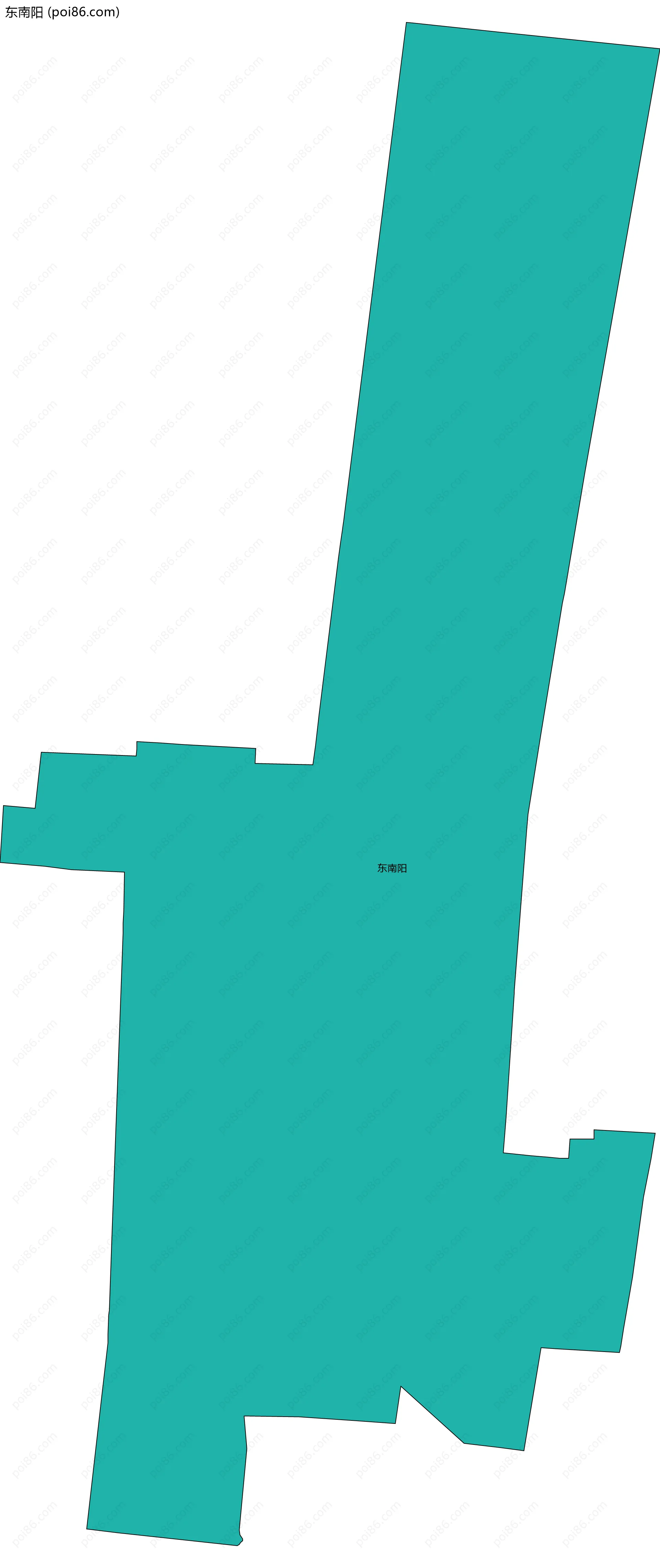 东南阳边界地图