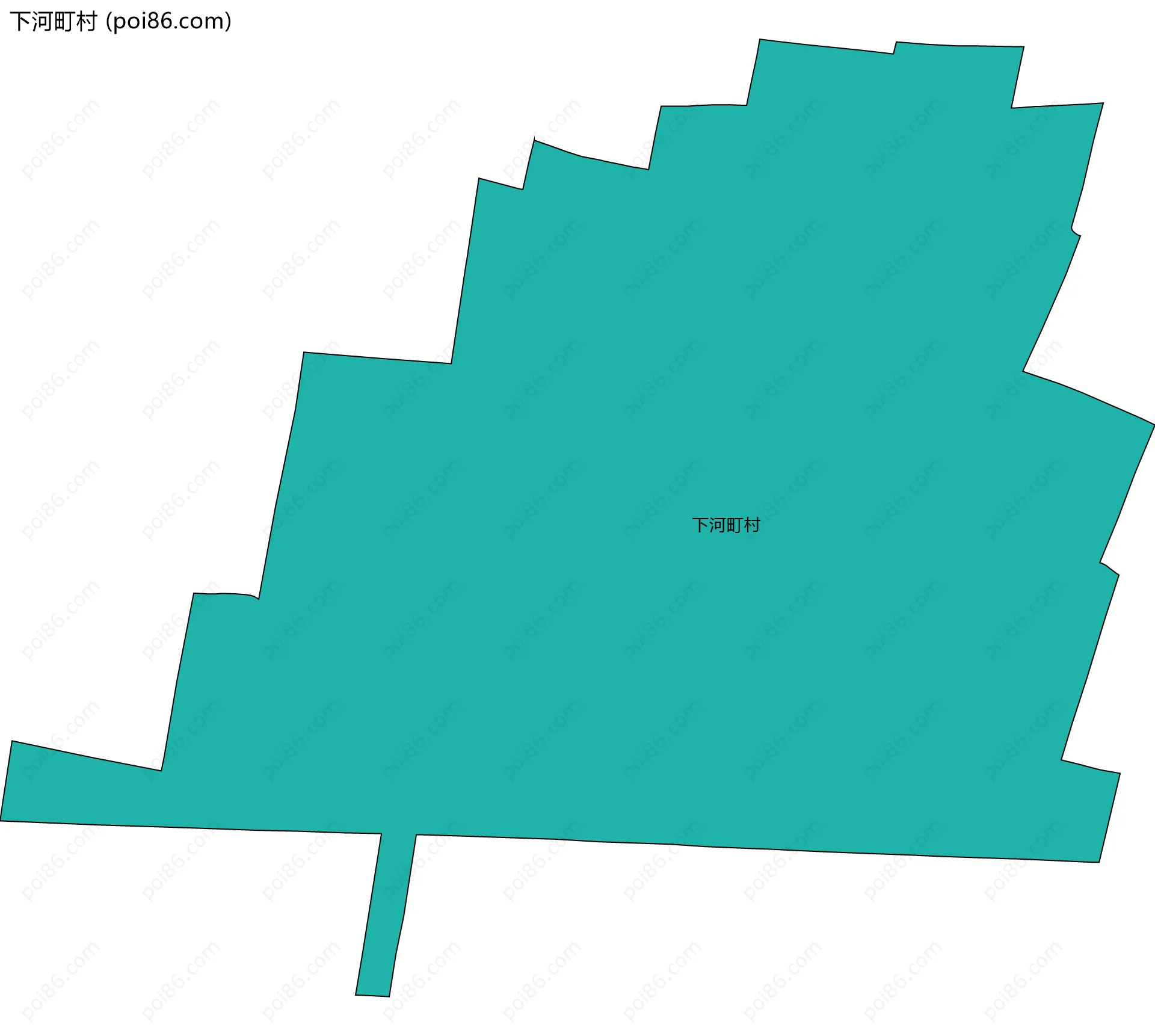 下河町村边界地图