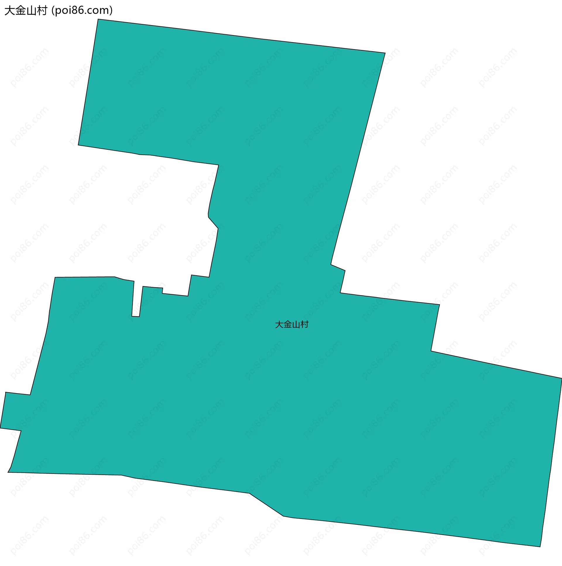 大金山村边界地图