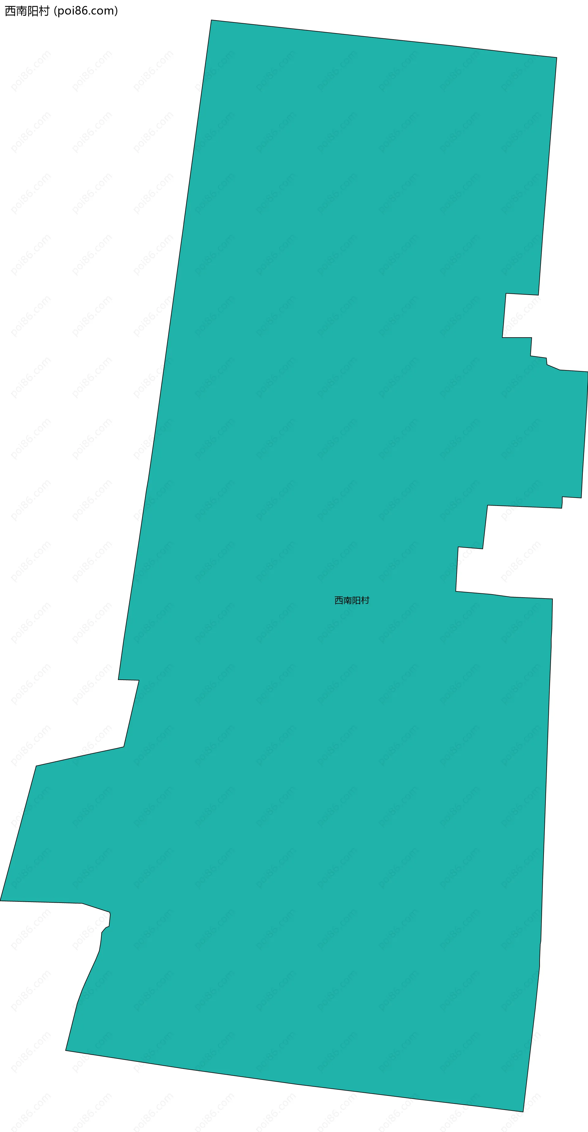 西南阳村边界地图