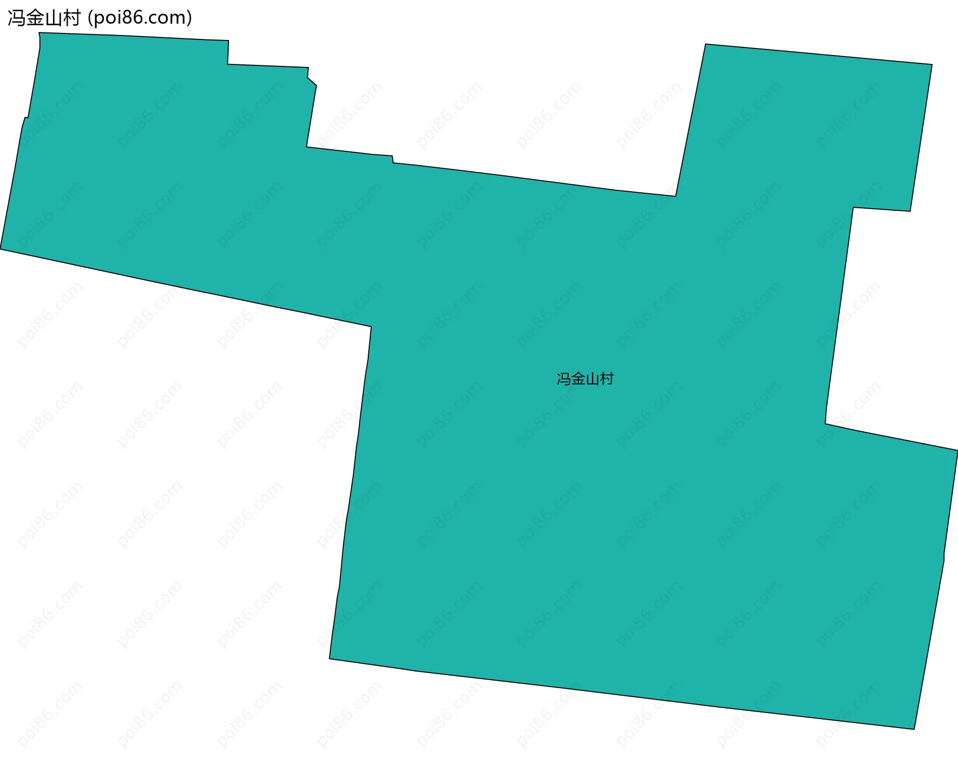 冯金山村边界地图