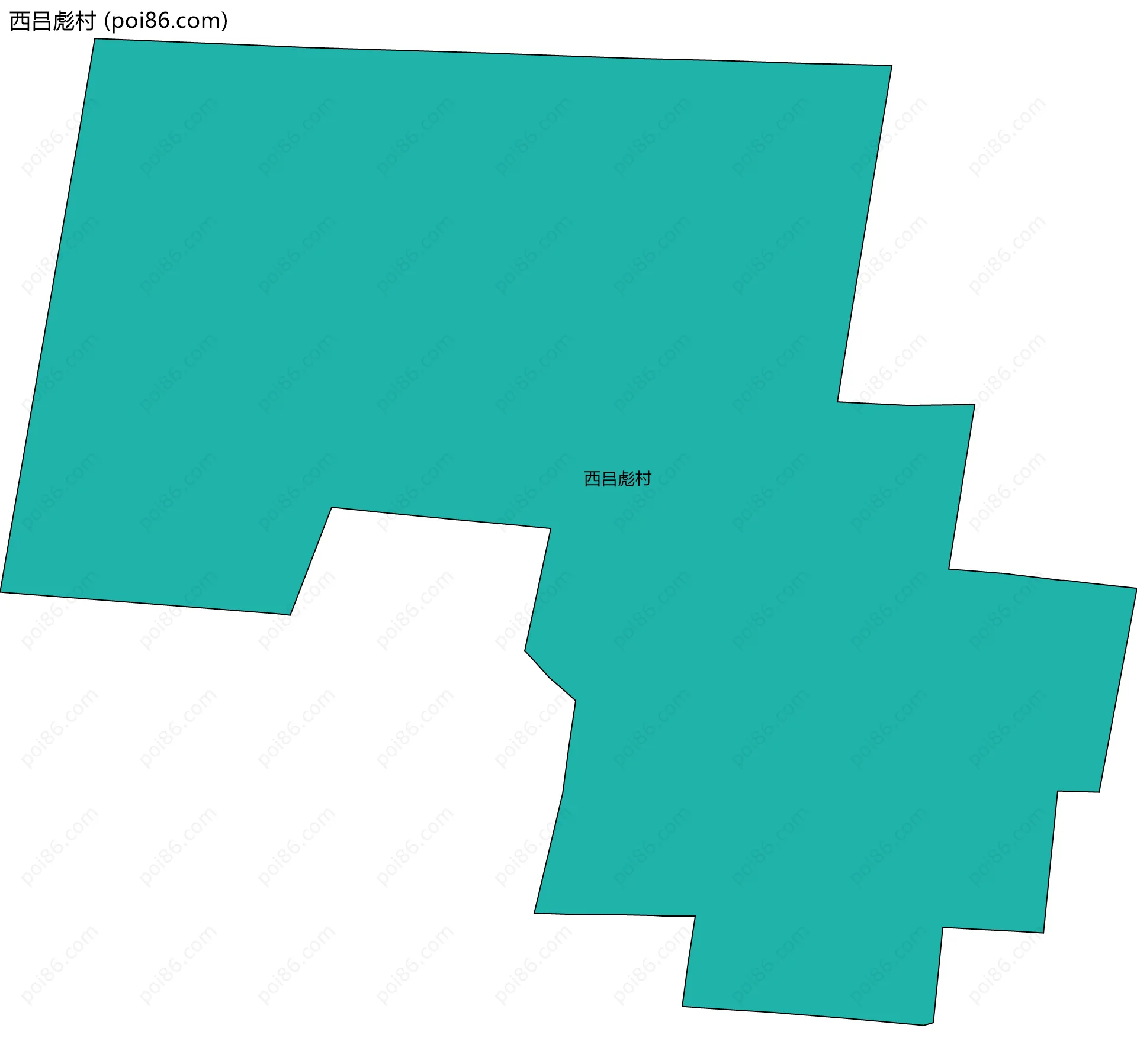 西吕彪村边界地图