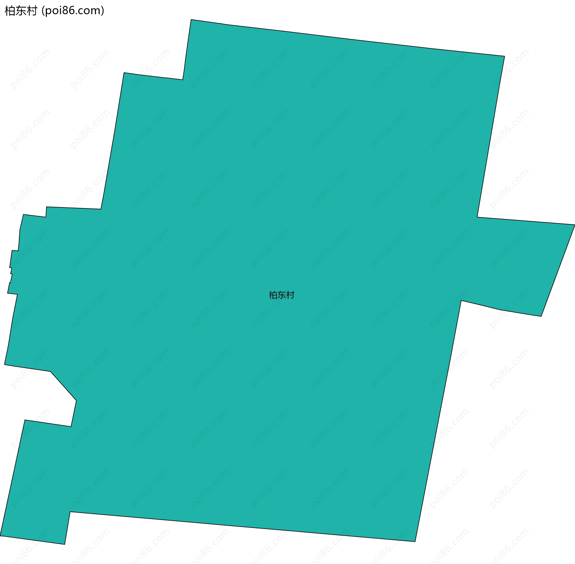 柏东村边界地图