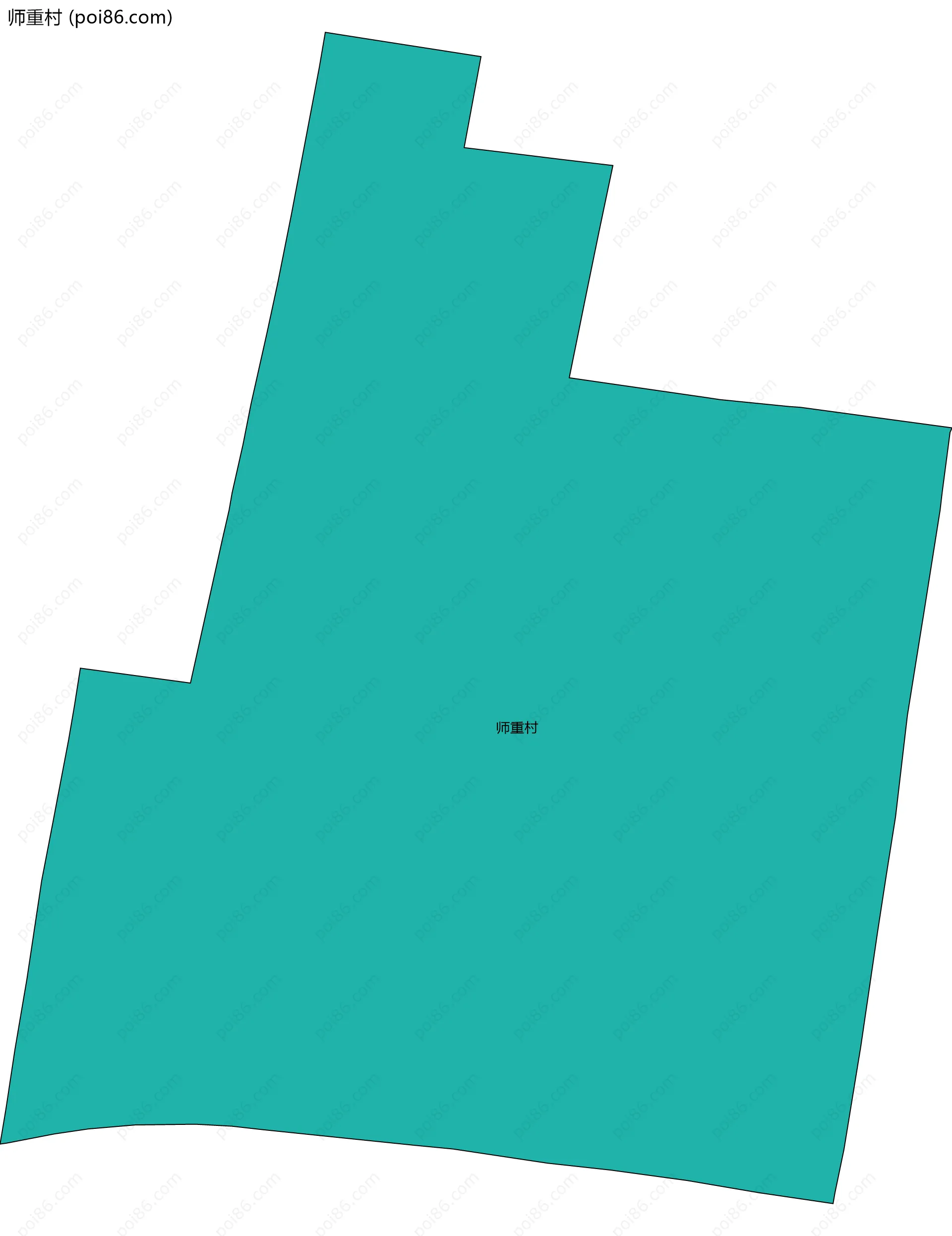 师重村边界地图