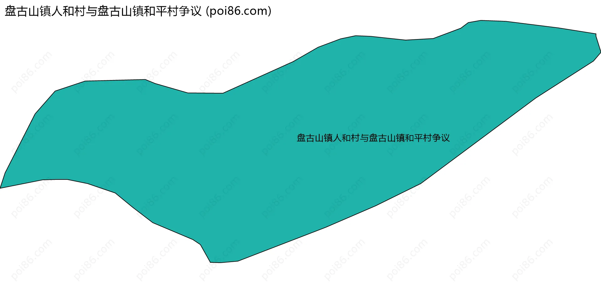 盘古山镇人和村与盘古山镇和平村争议边界地图