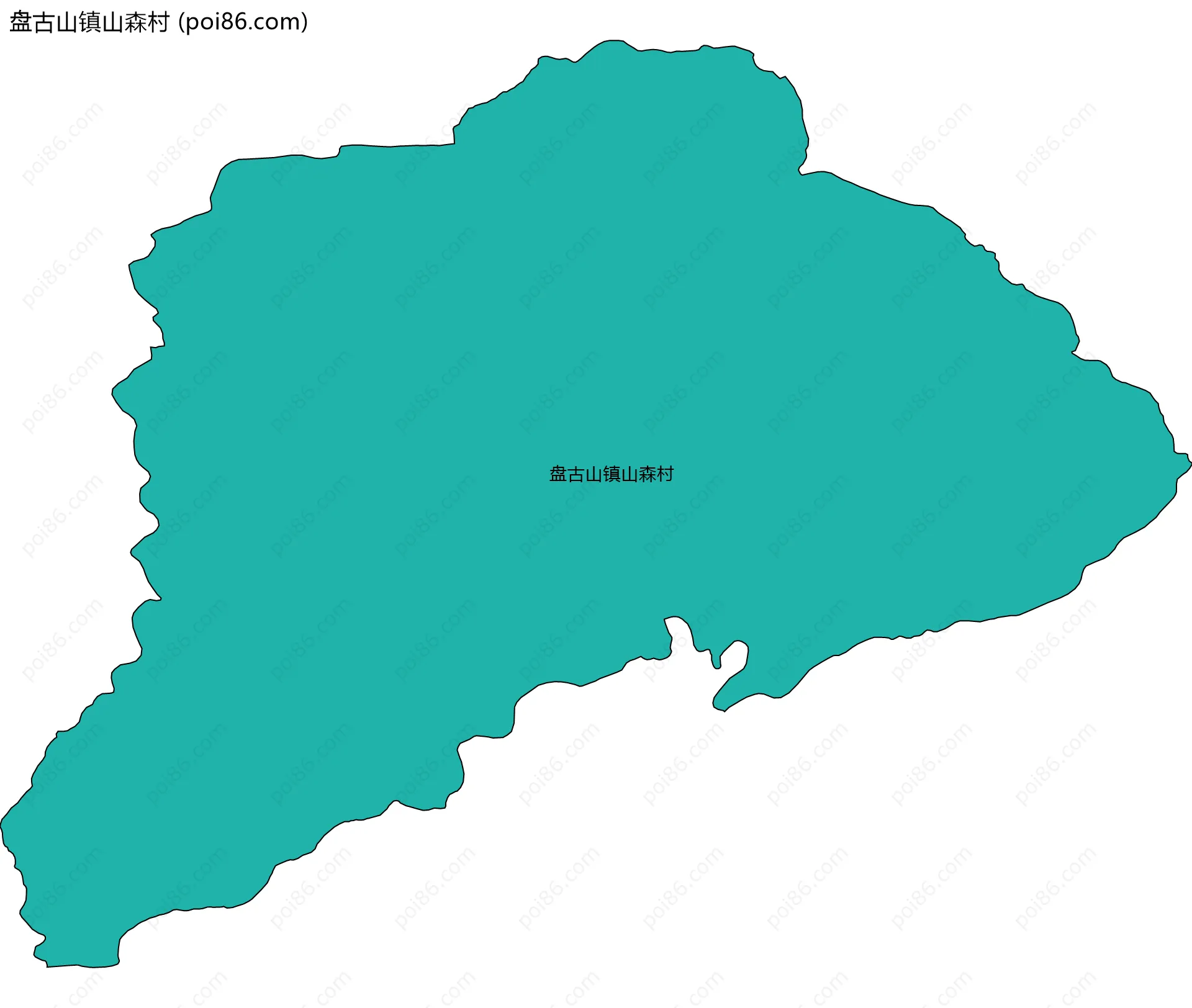 盘古山镇山森村边界地图