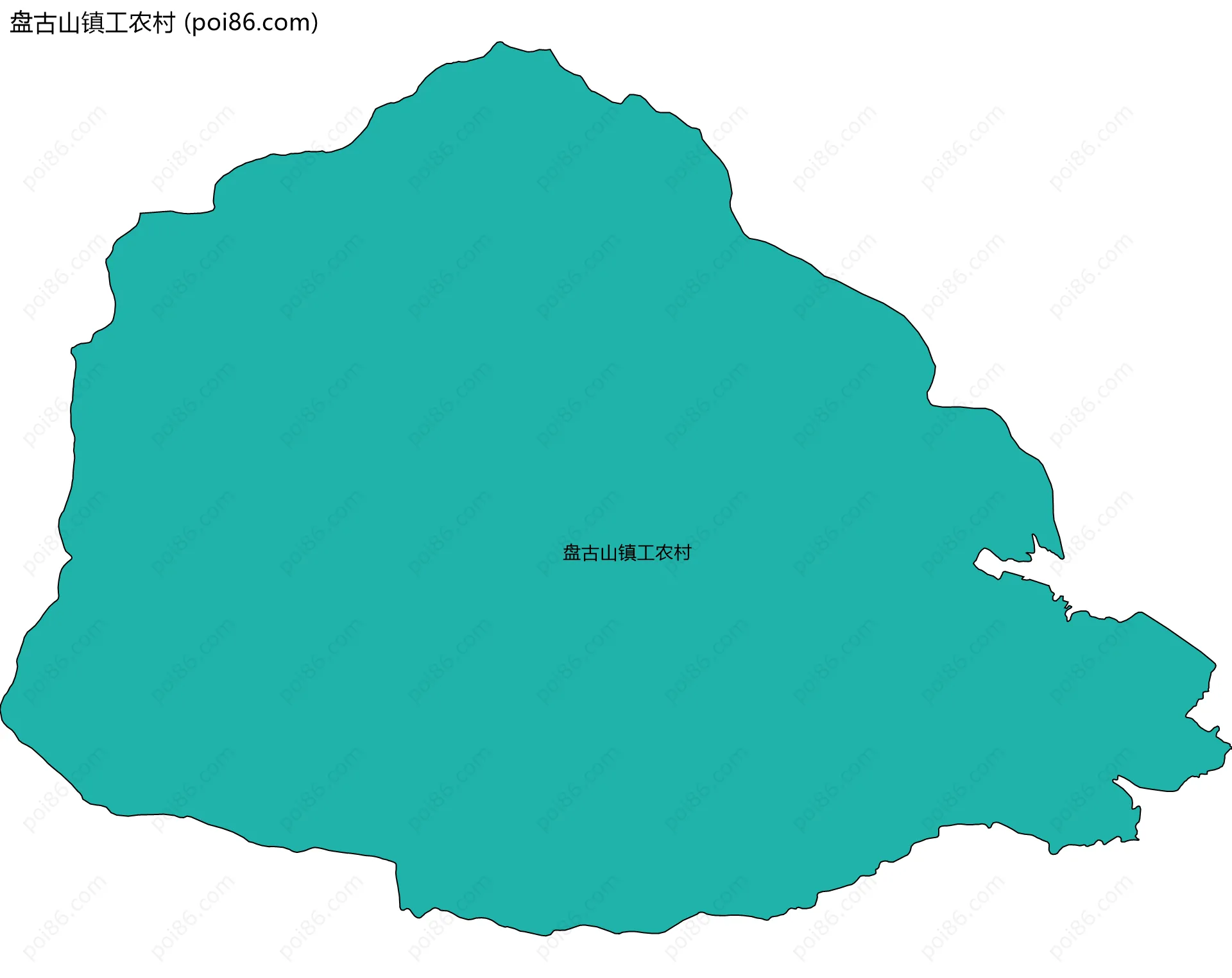 盘古山镇工农村边界地图