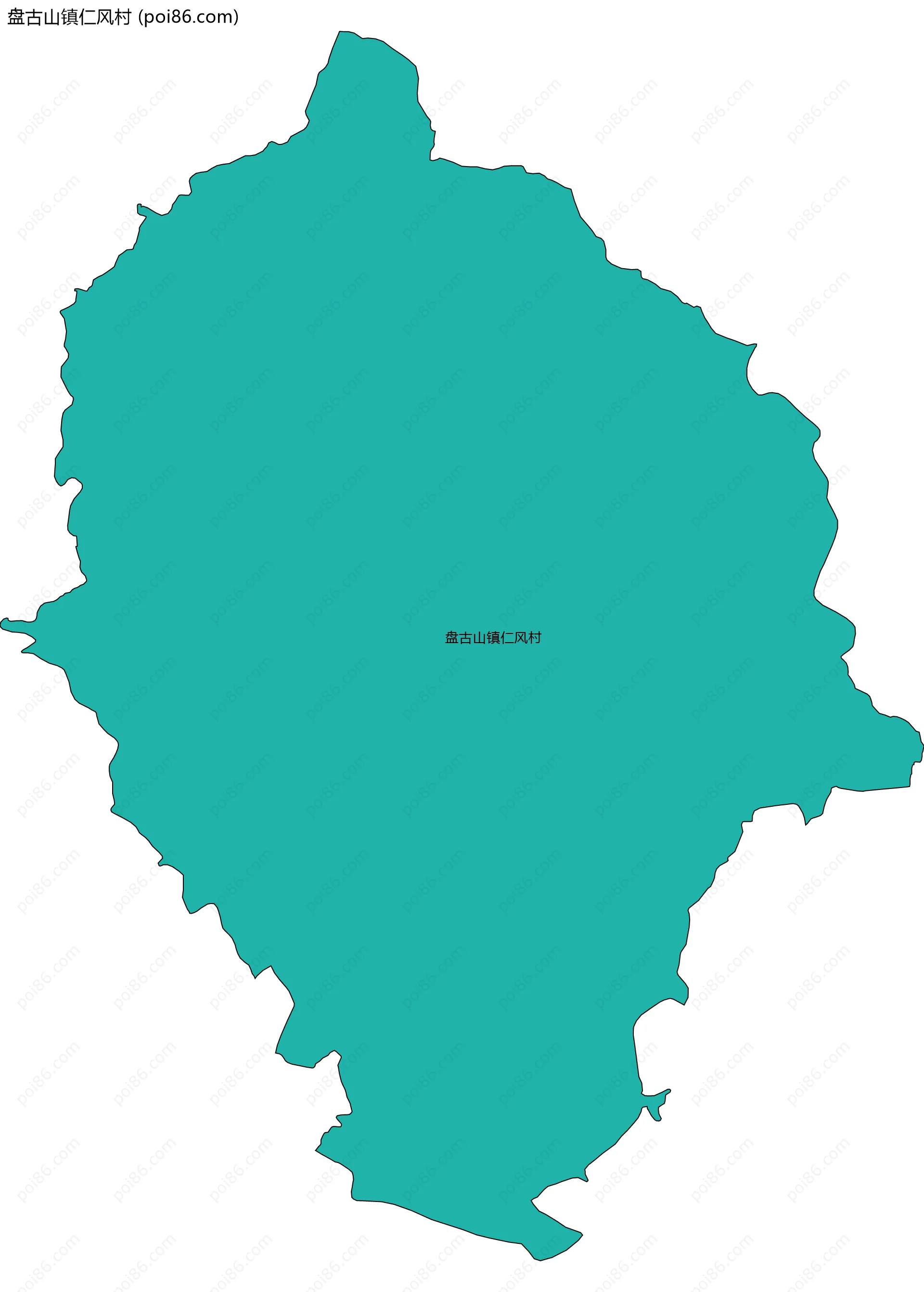 盘古山镇仁风村边界地图