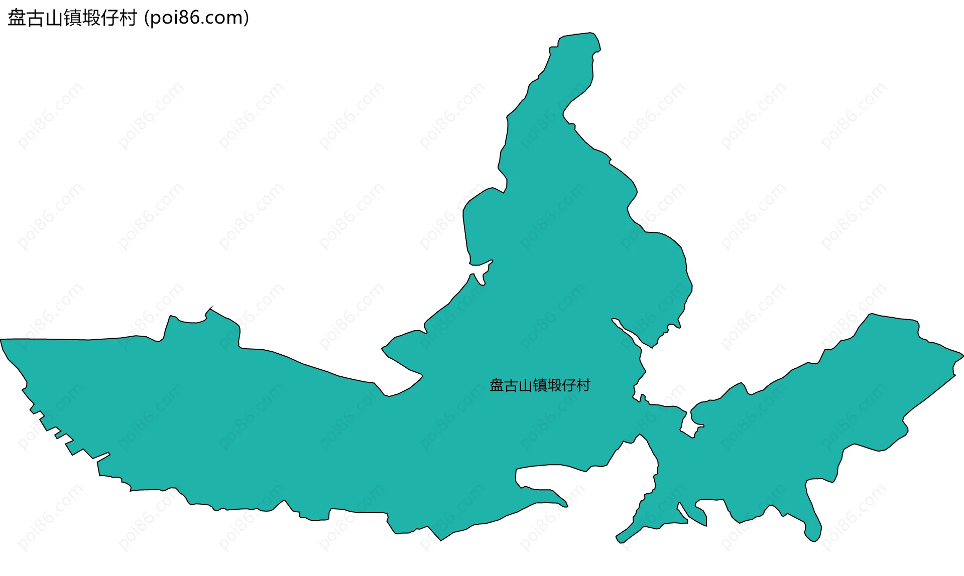 盘古山镇塅仔村边界地图