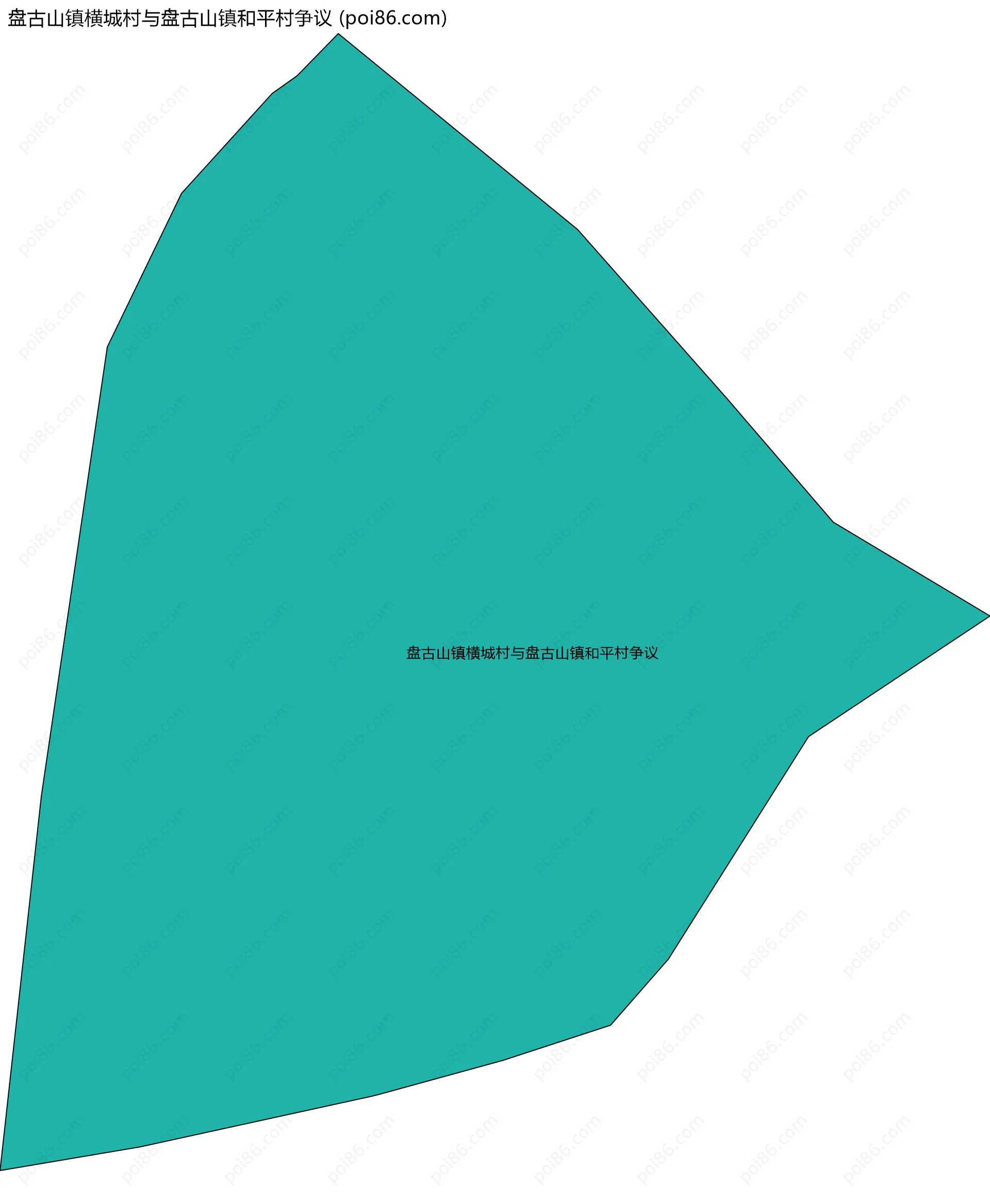 盘古山镇横城村与盘古山镇和平村争议边界地图