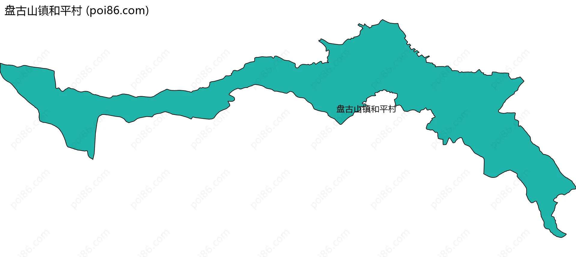 盘古山镇和平村边界地图