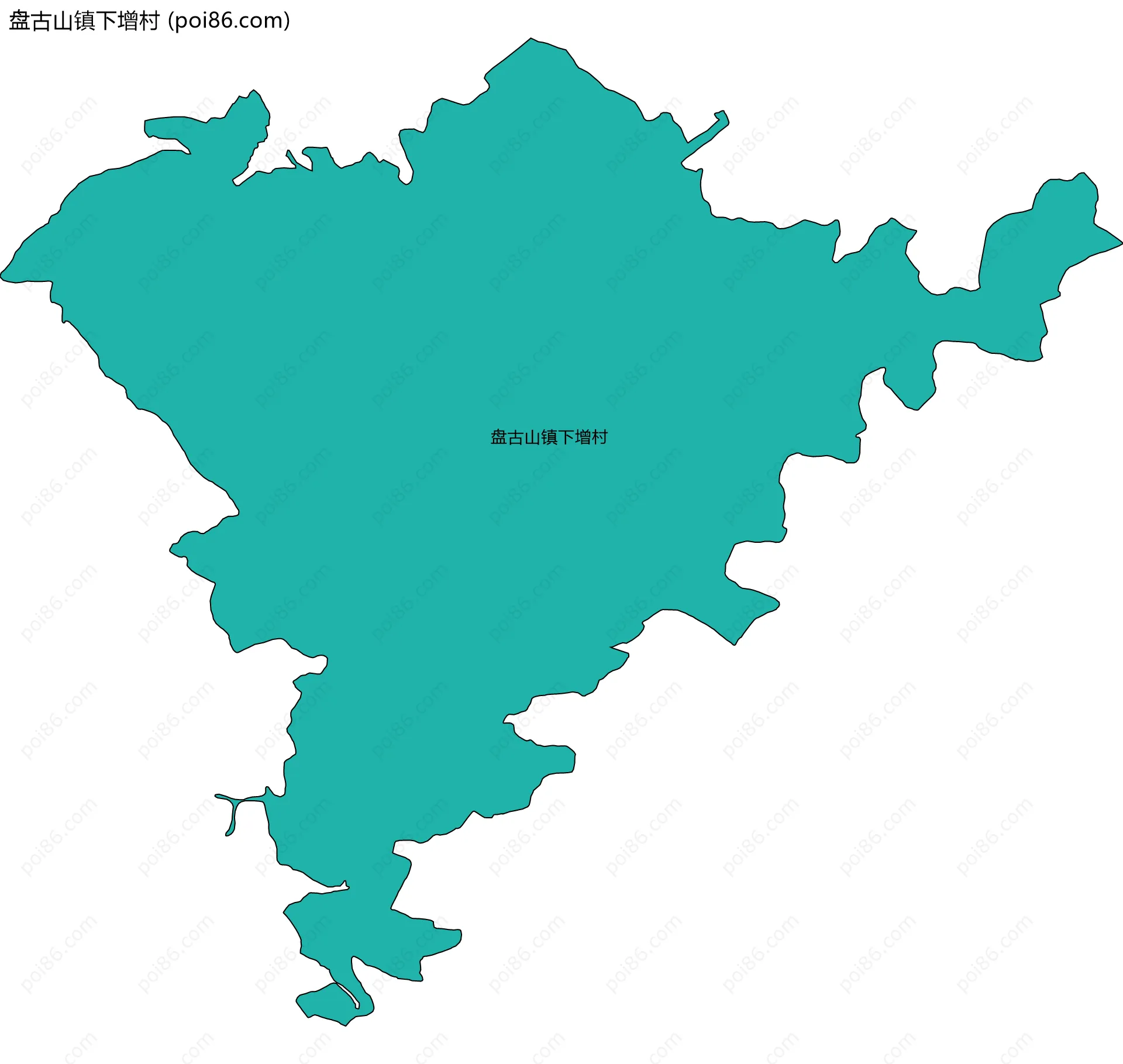 盘古山镇下增村边界地图