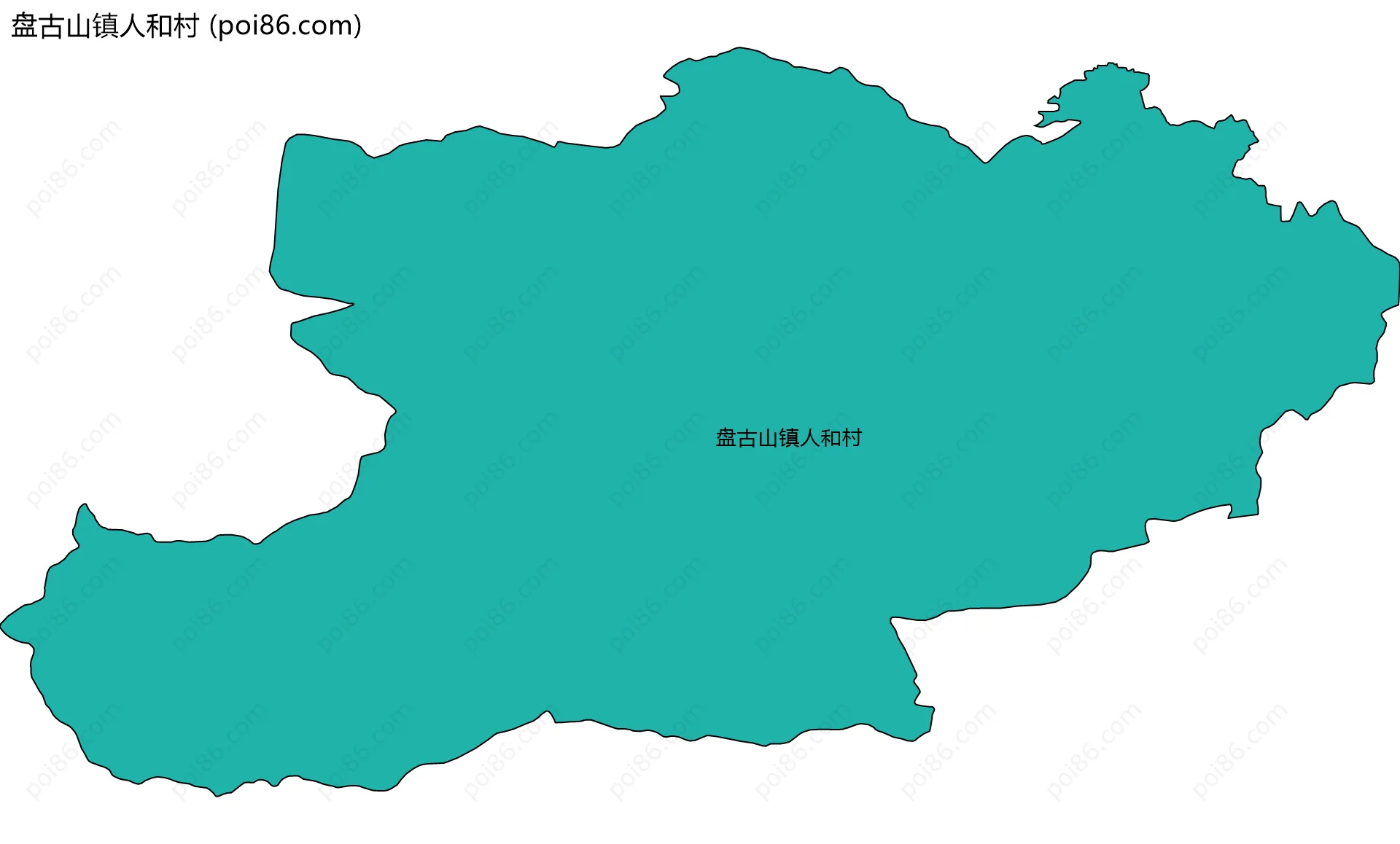 盘古山镇人和村边界地图