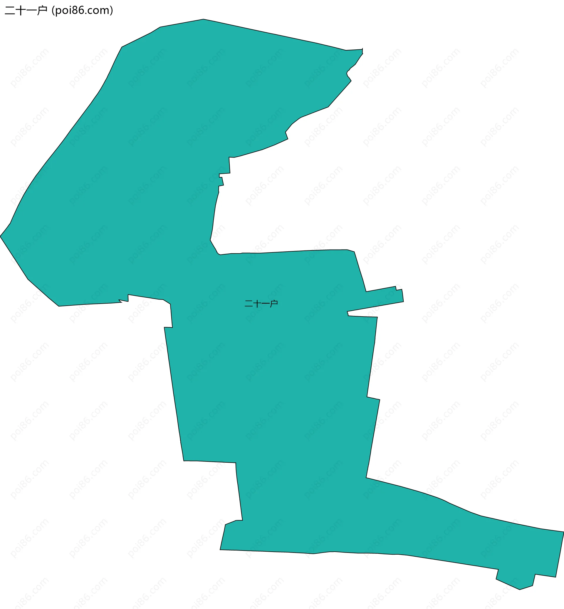 二十一户边界地图