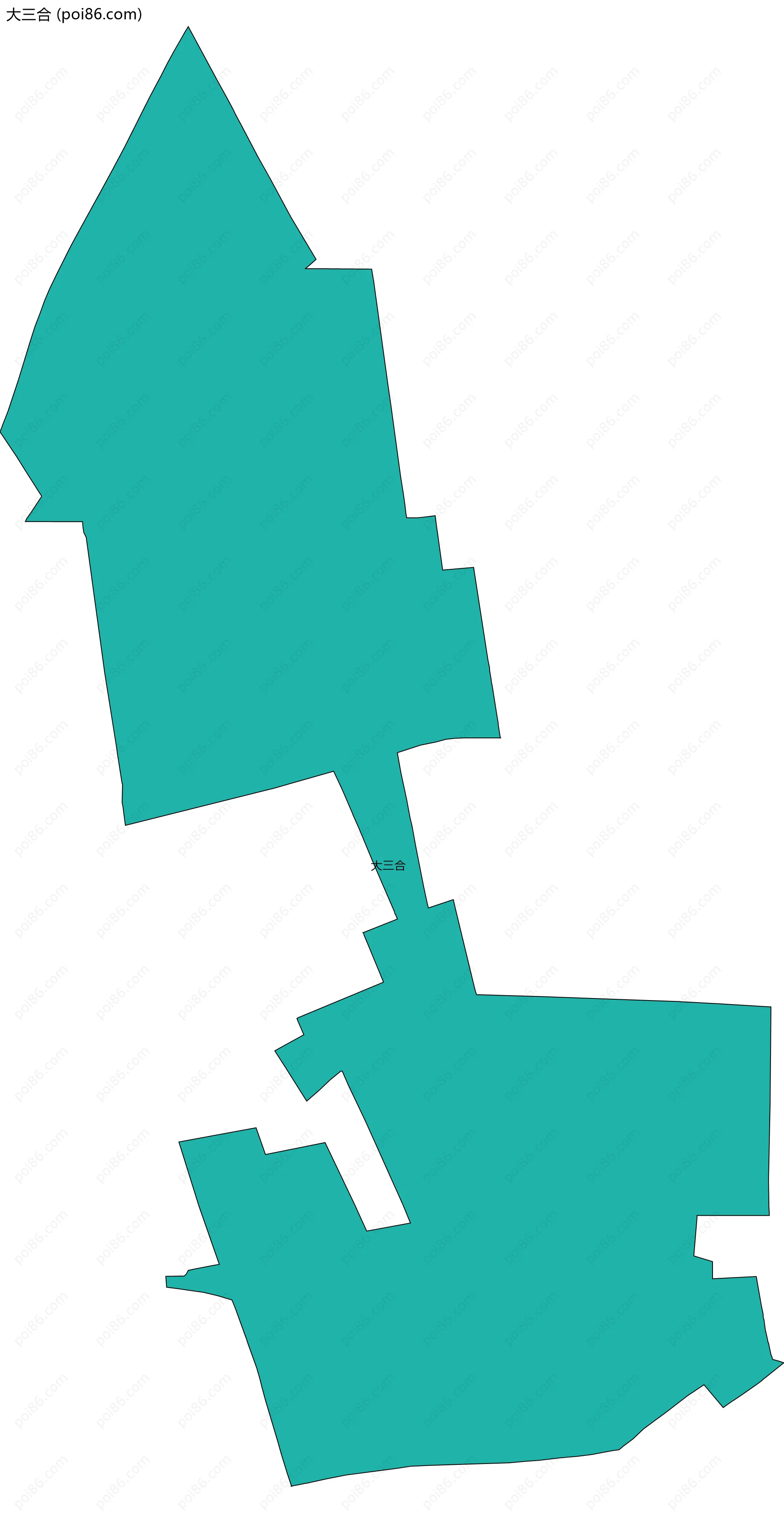 大三合边界地图