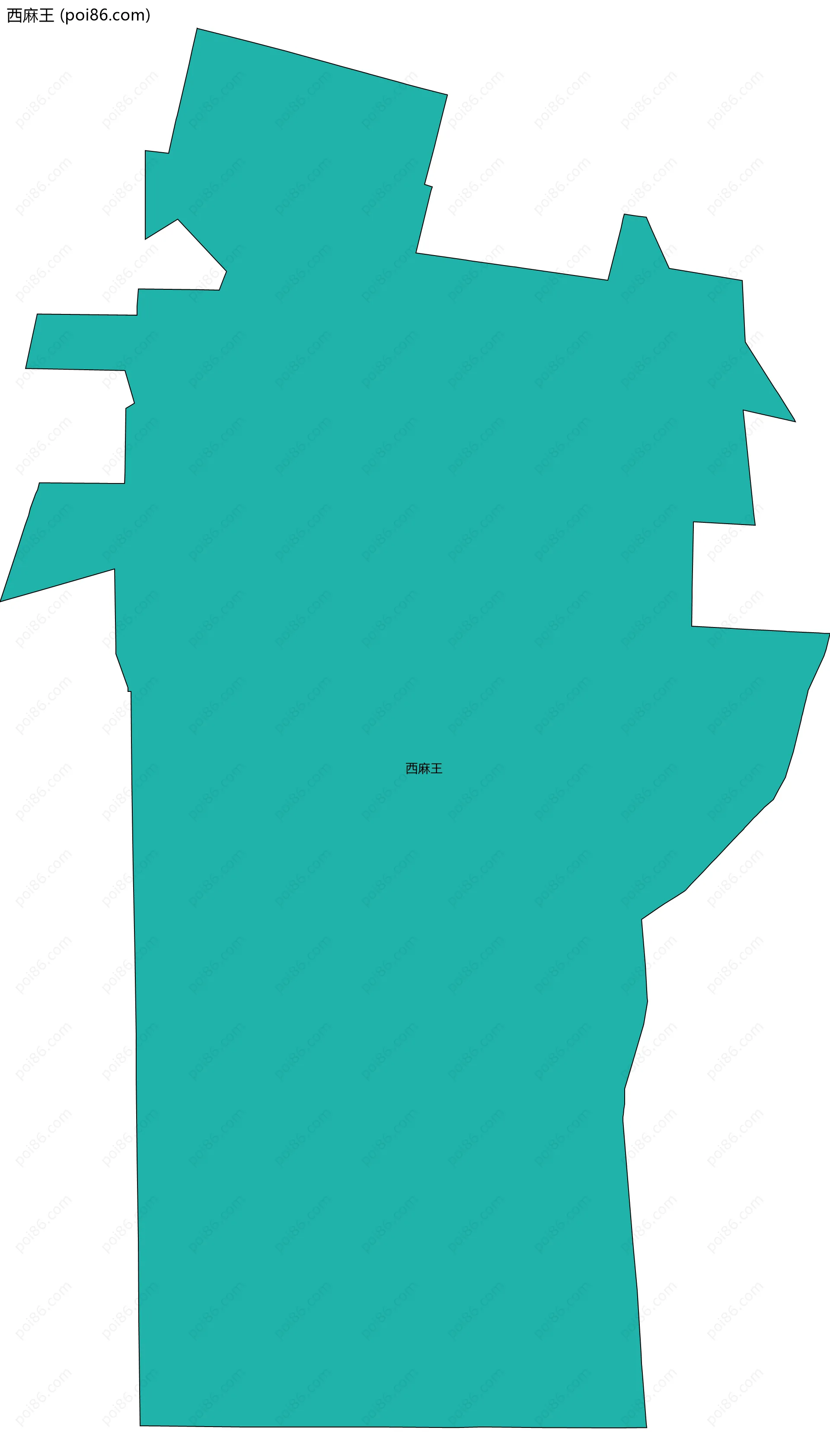 西麻王边界地图