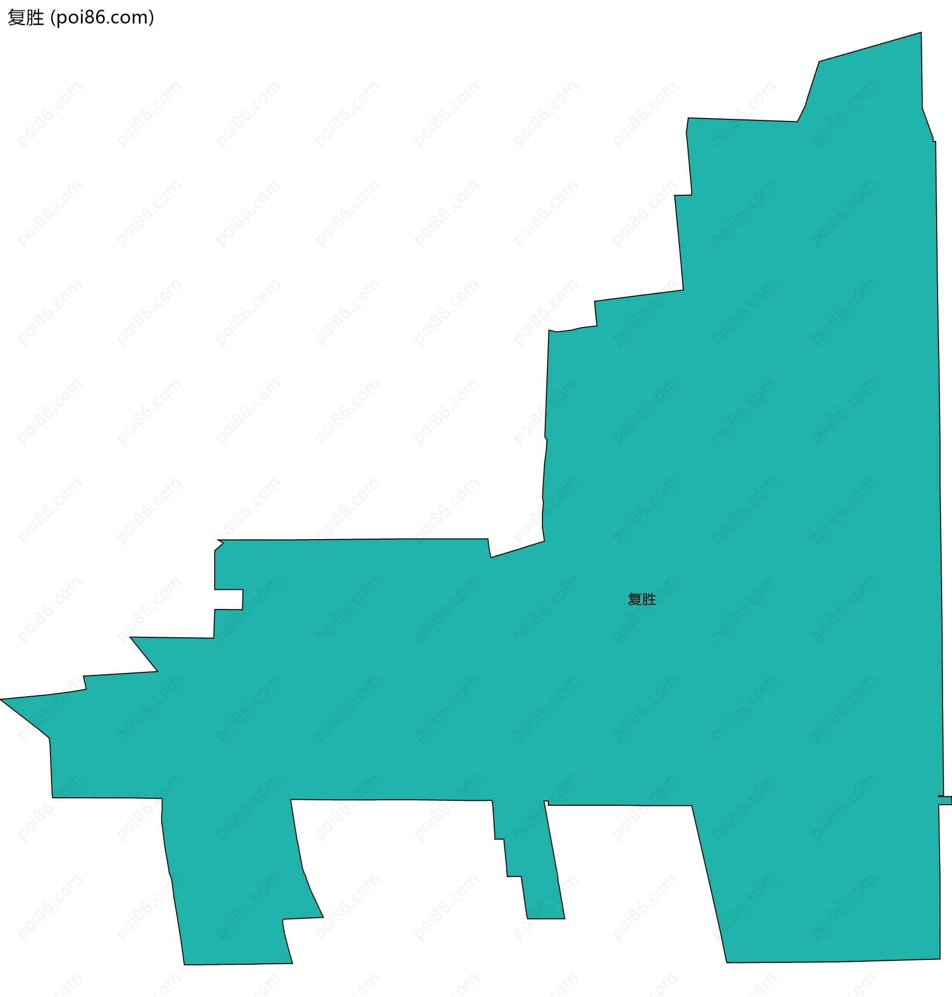 复胜边界地图